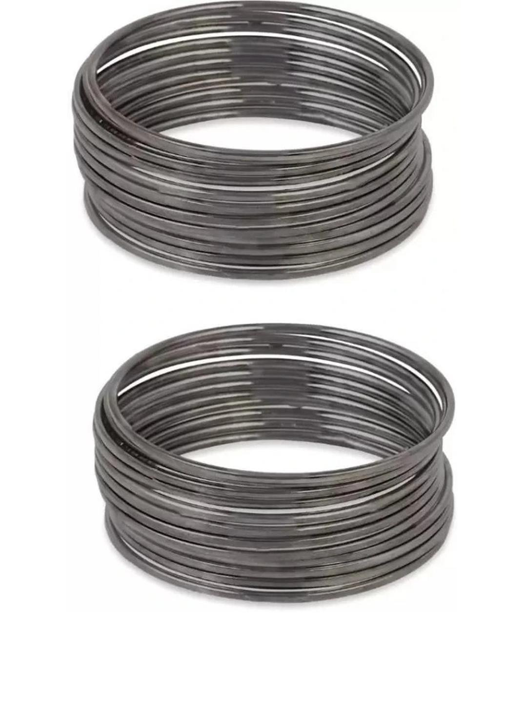 ZURIKRISHA Women Black Set Of 24 Brass-Plated Alloy Bangle