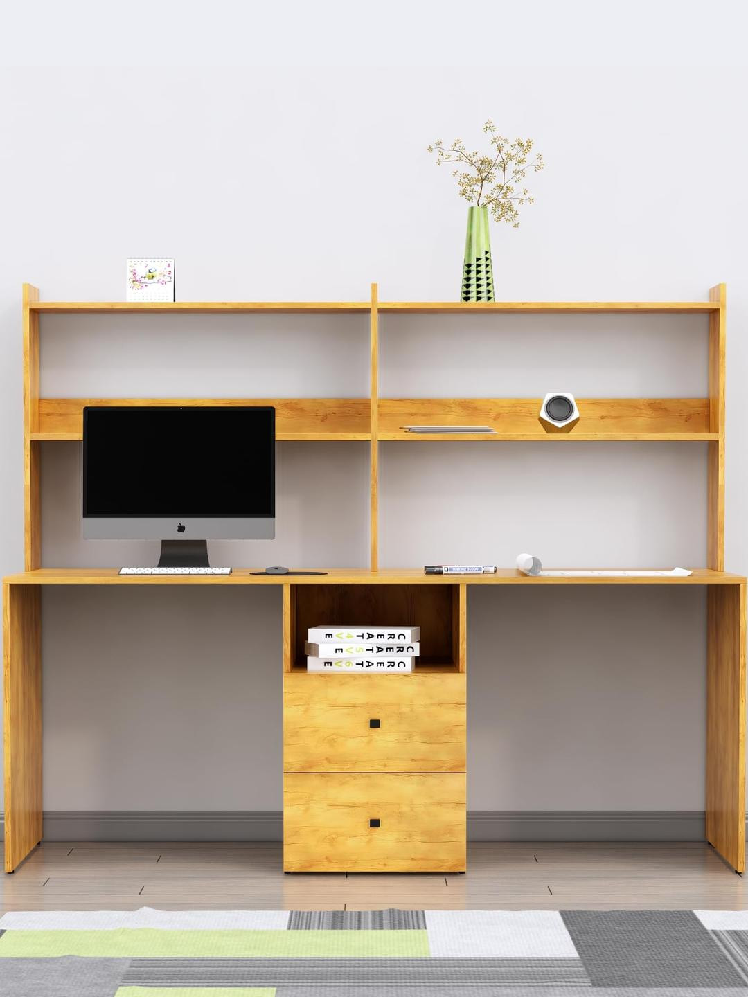 HEXA RED Engineered Wood Study Table