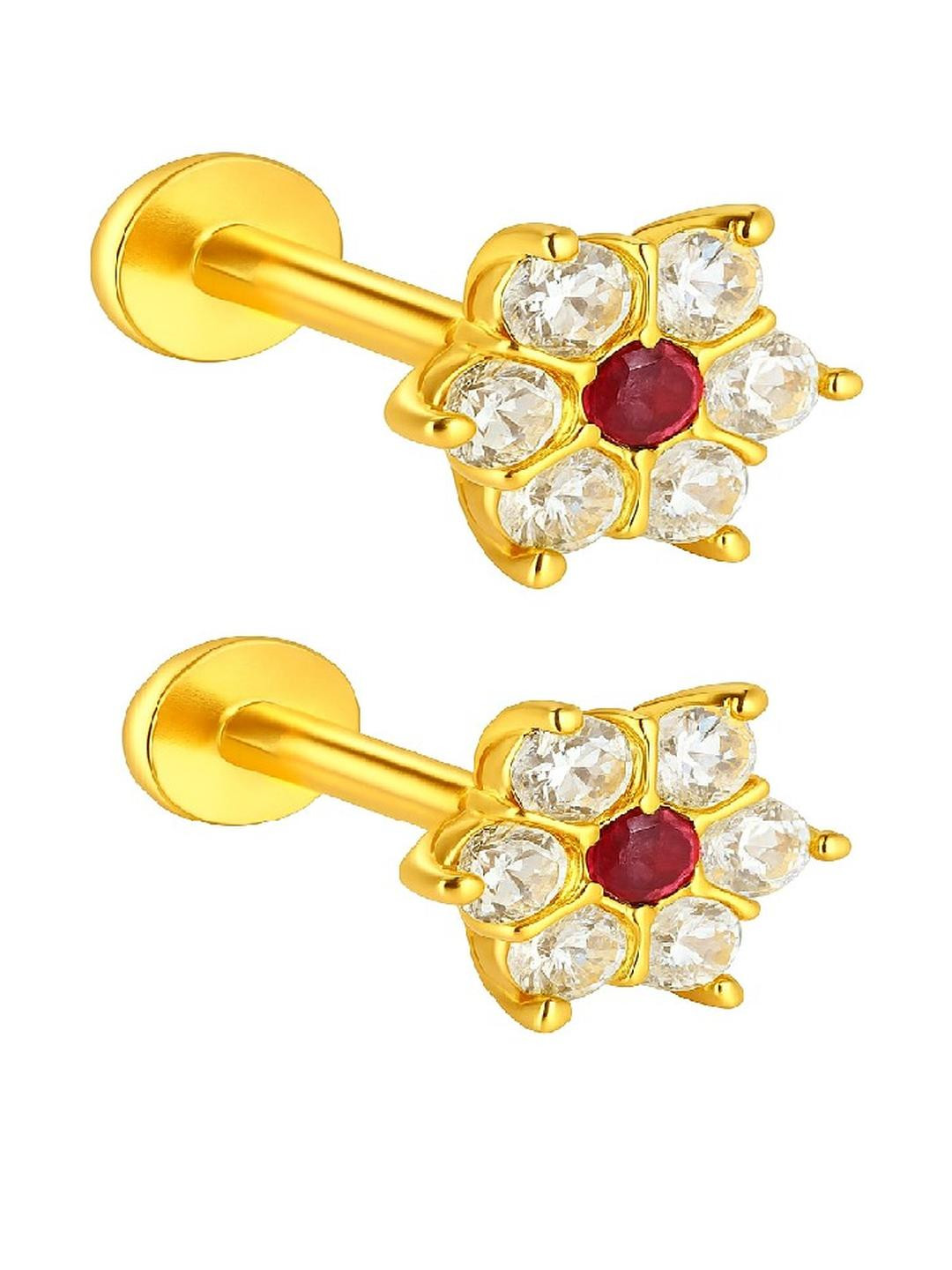 J & C Fashion Arena Women Gold Earrings