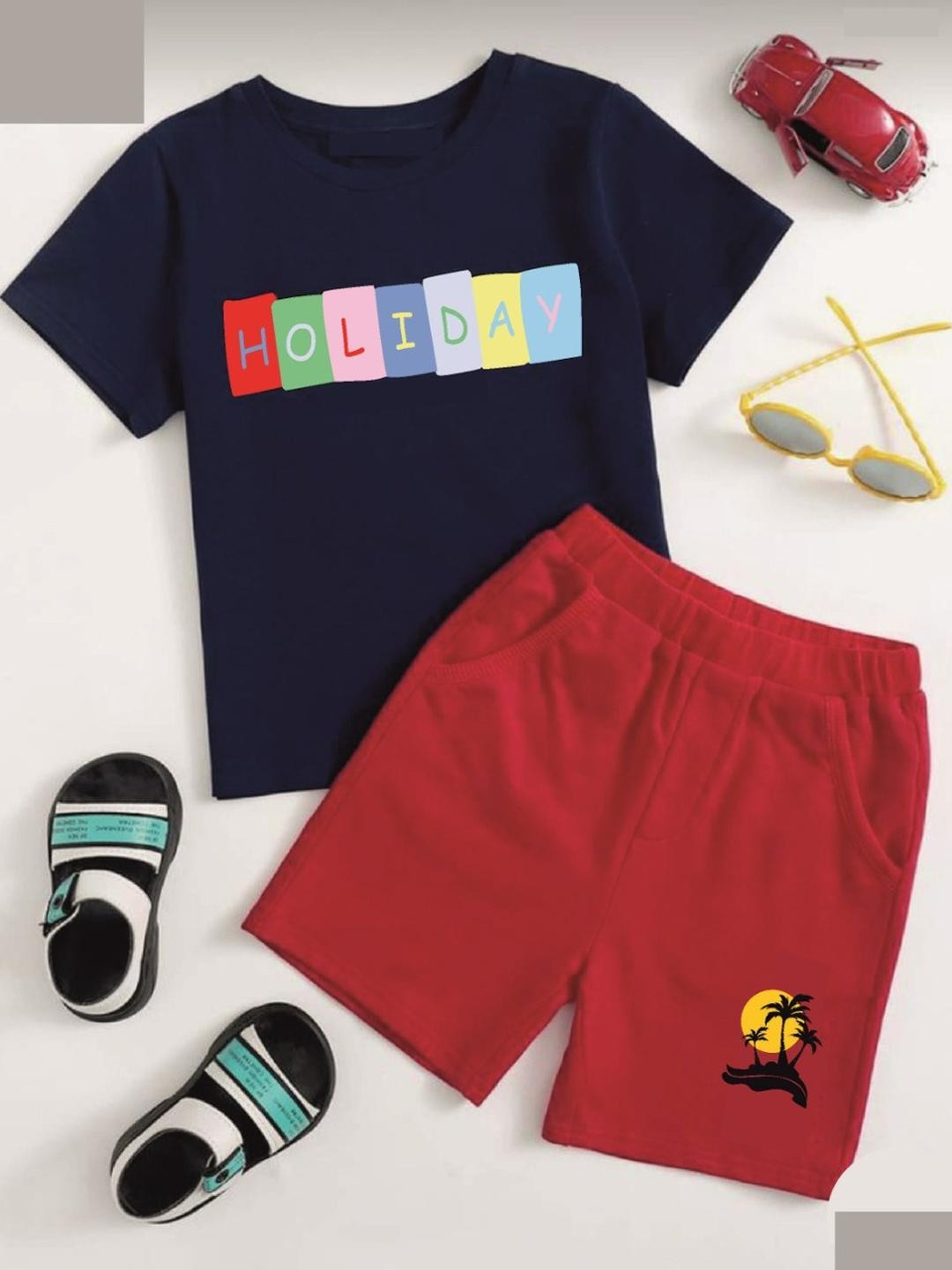 ACTLIVE Boys Printed T-shirt with Shorts
