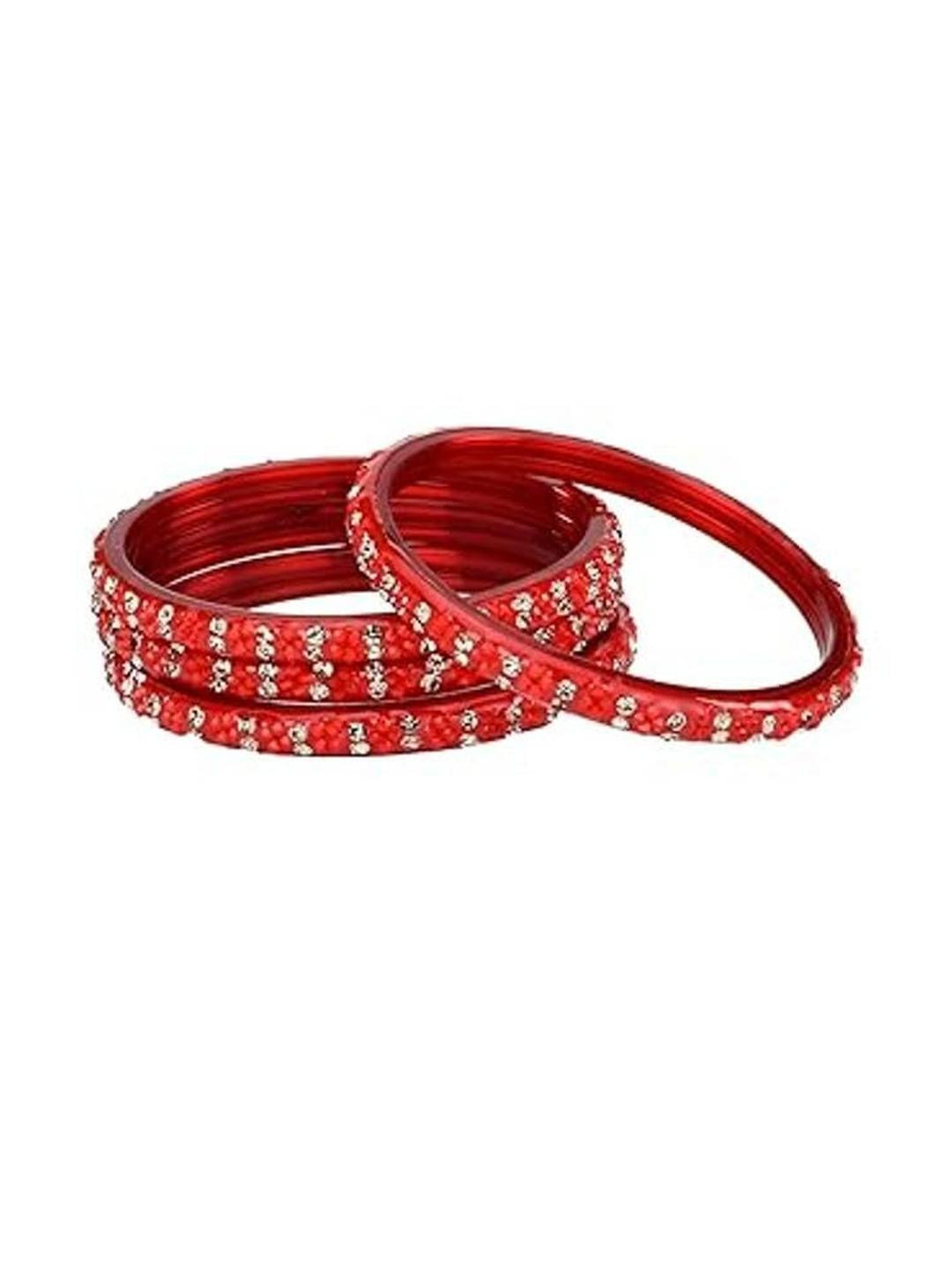 1ST TIME Set of 4 Artificial Stone studded Alloy Bangle