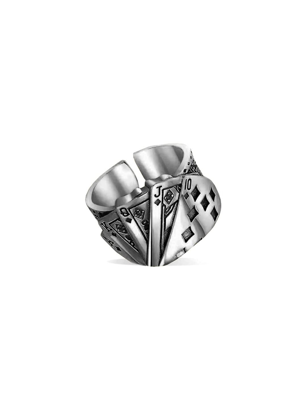Inites Silver-Plated Adjustable Finger Ring