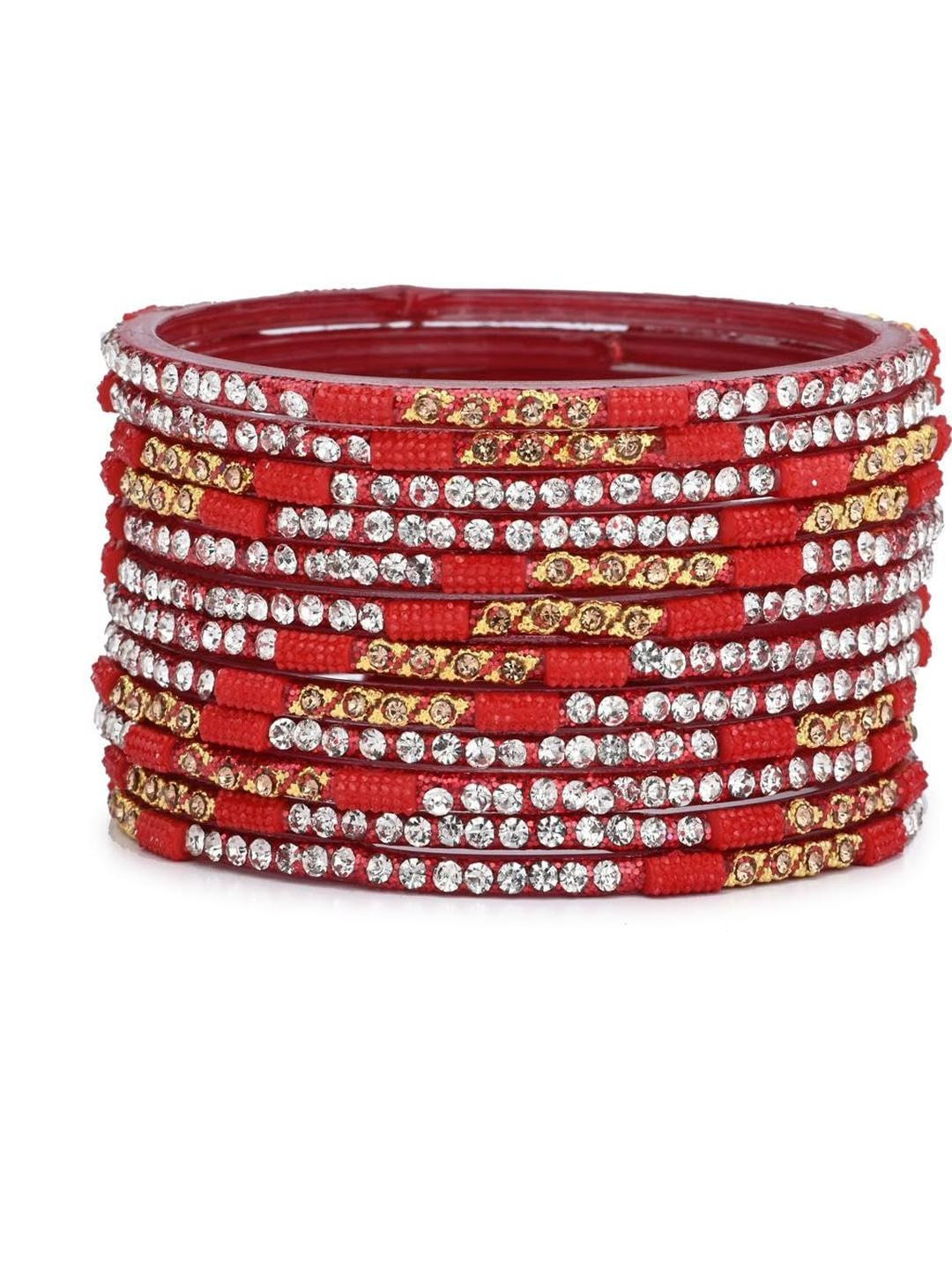 1ST TIME Red Traditional Bangles Set