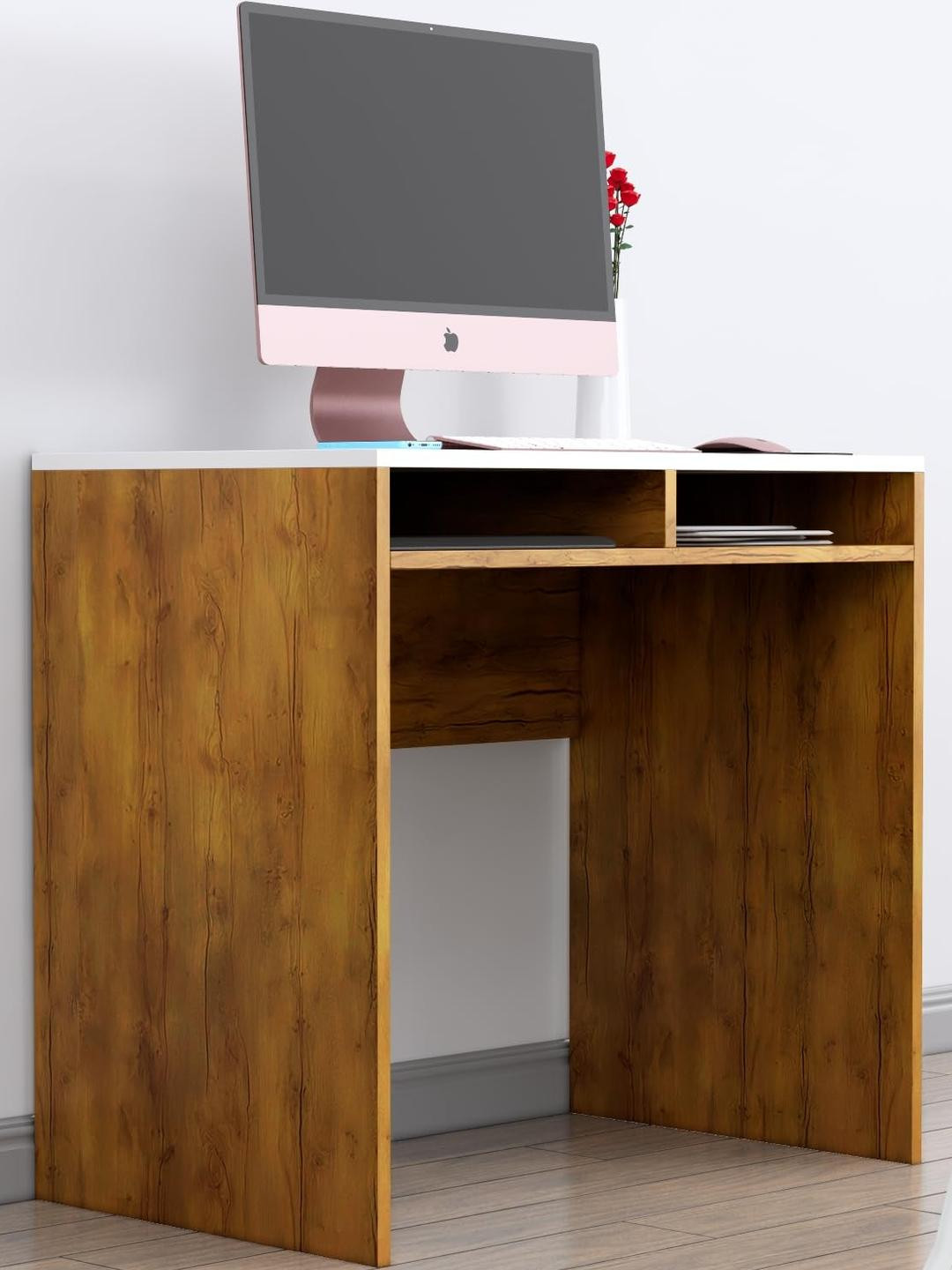 HEXA RED Beige Engineered Wood Study Table For Work from home