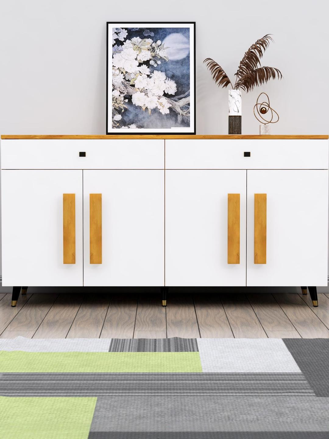 HEXA RED Multipurpose Storage Cabinet & Sideboard Cabinet For Living Room, Kitchen, Office