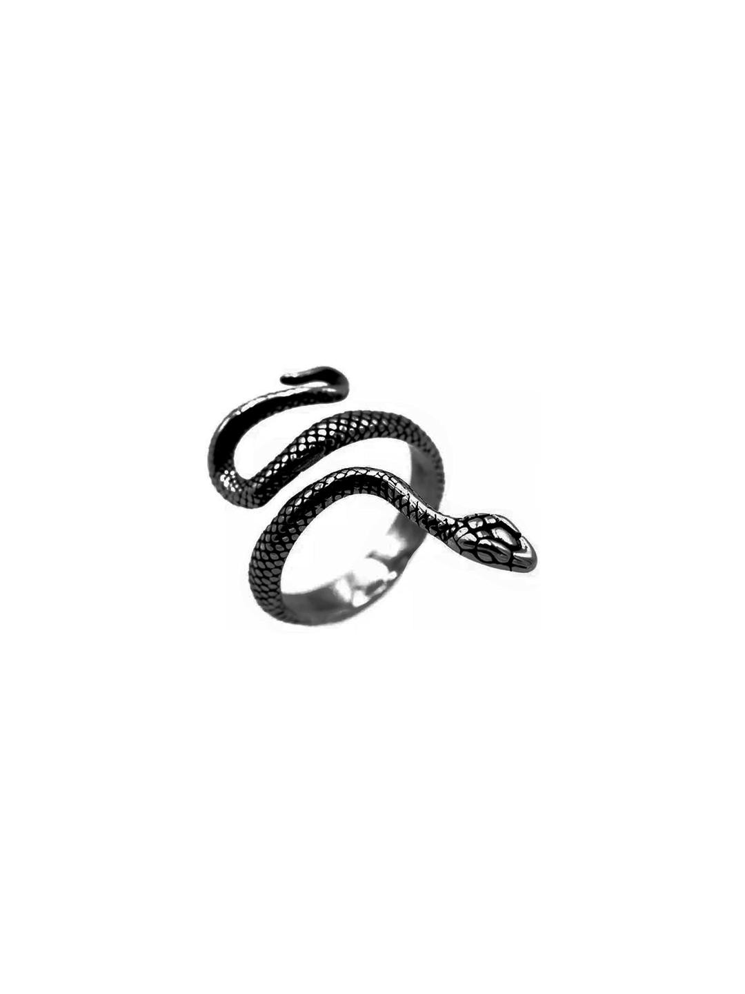 Inites Black Serpent-Shaped Thumb Finger Ring