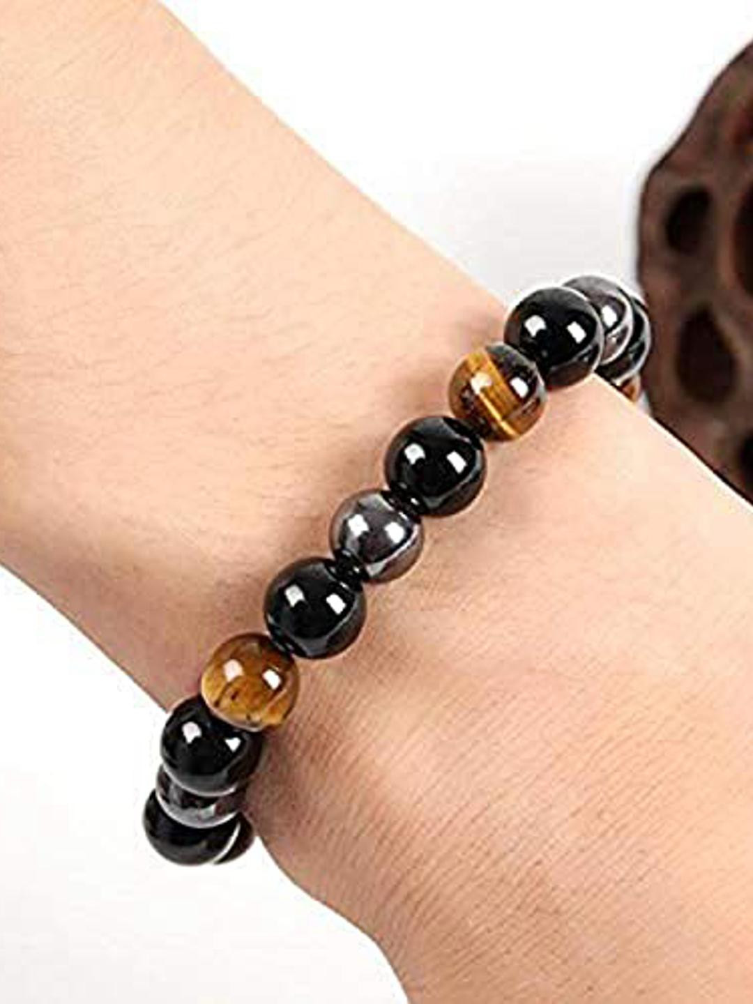Gems Guru Black Metal Bracelet