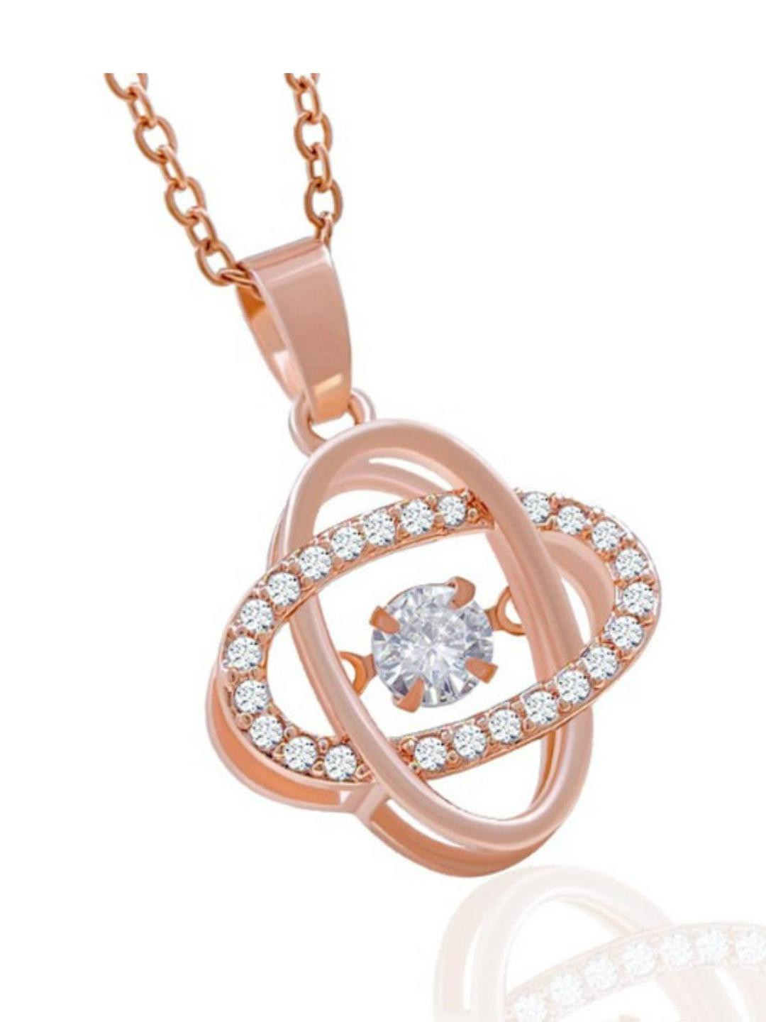Pranjal Gems Rose Gold Circular Pendants