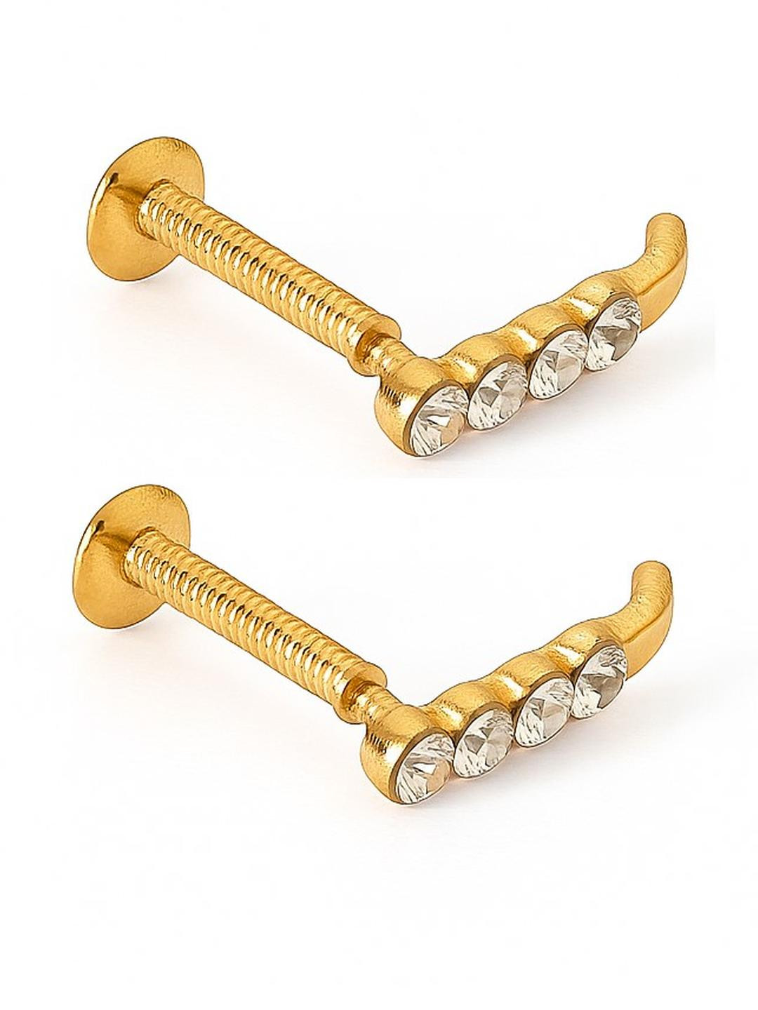 J & C Fashion Arena Women Gold Earrings
