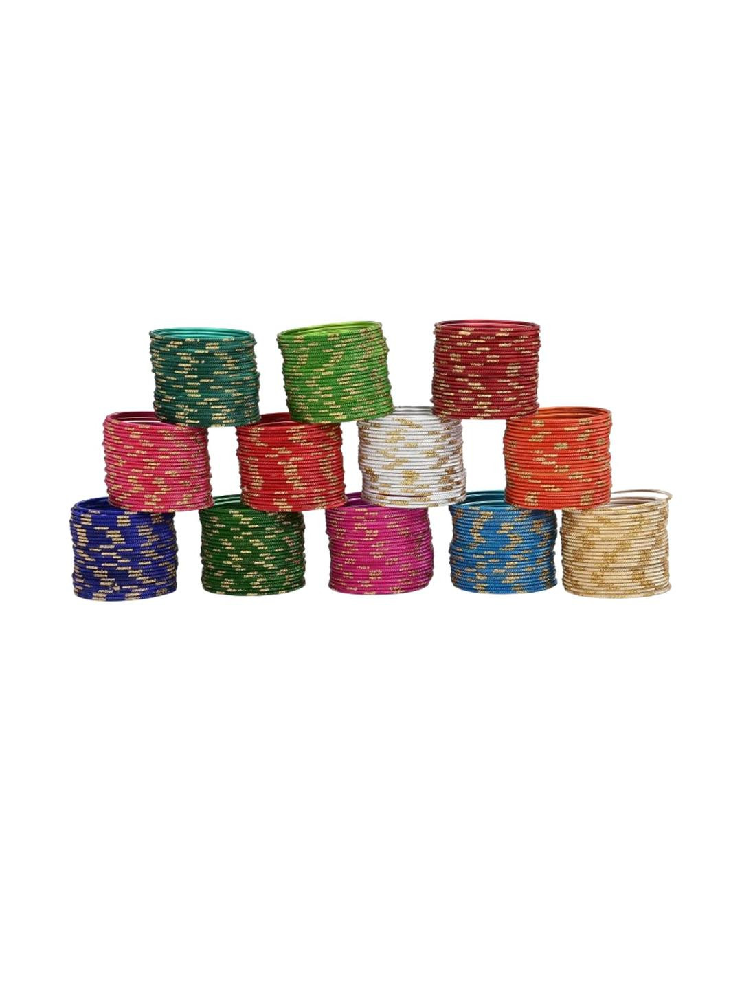 1ST TIME Set of 40 Multicolored Alloy Bangles