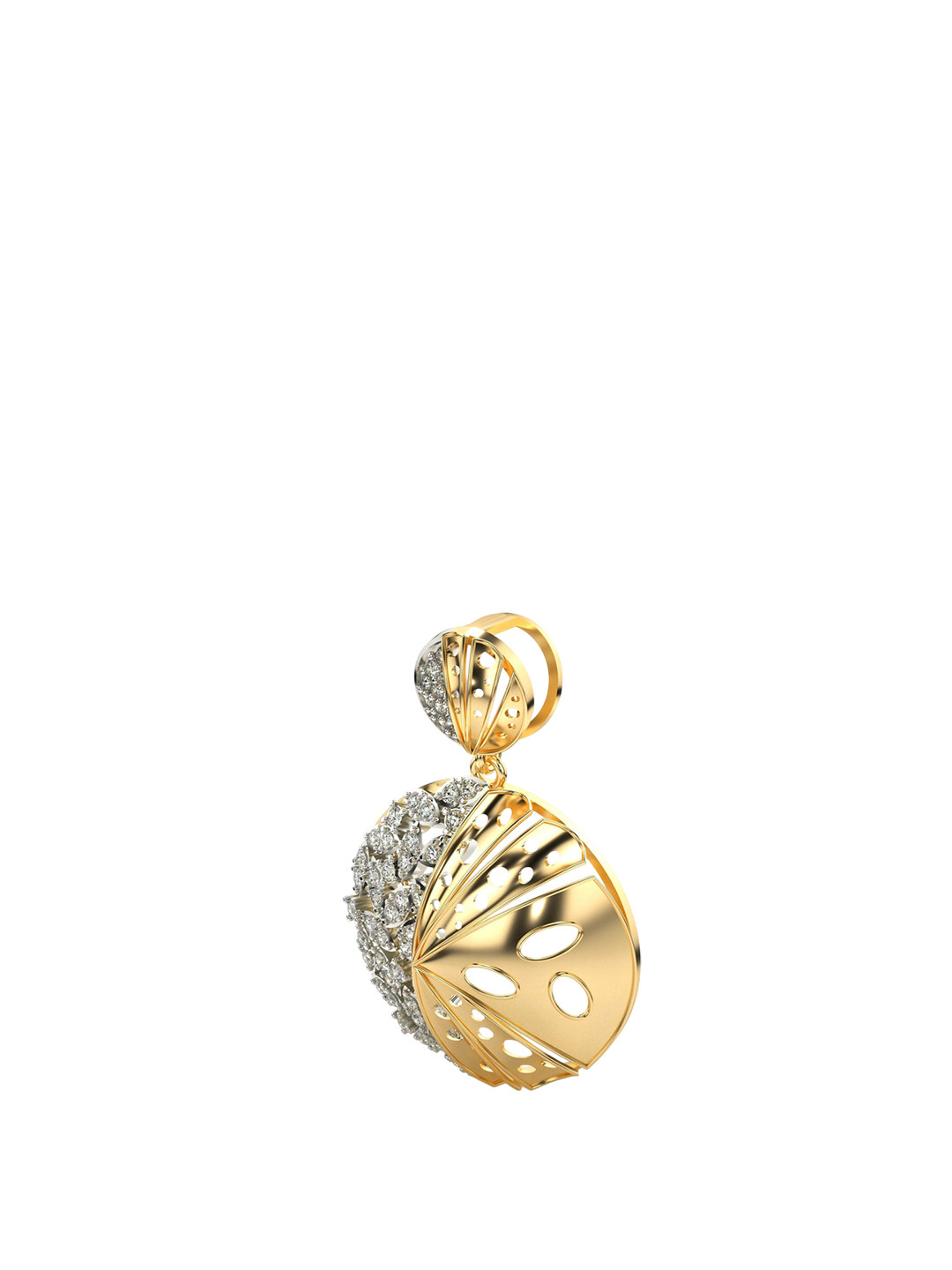 VALANOVA 18K Yellow Gold Plated 0.53 Ct Lab Grown Diamond Pendant