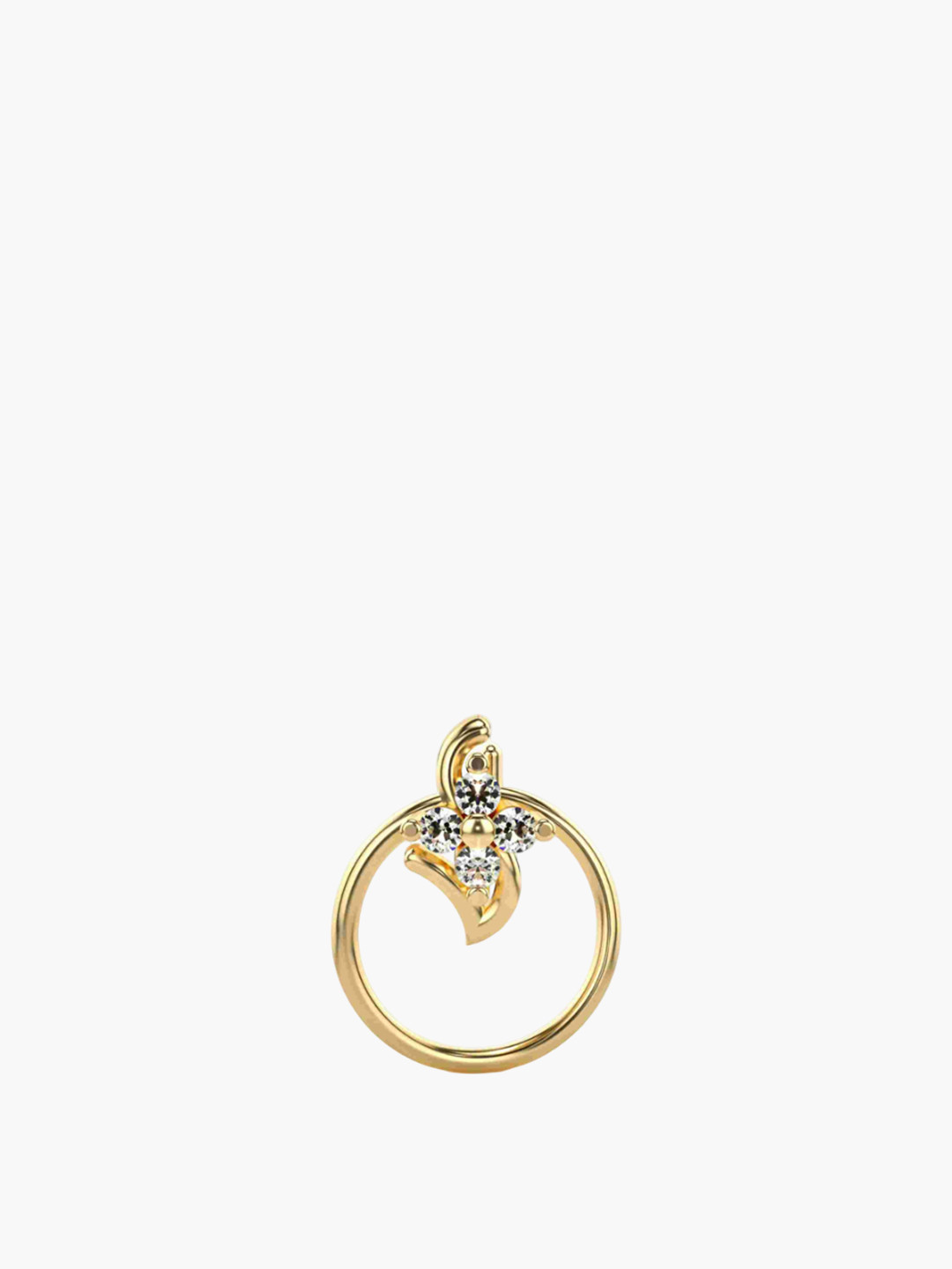 VALANOVA Women 18 Kt Gold Lab Grown Regular Nosepin Diamond