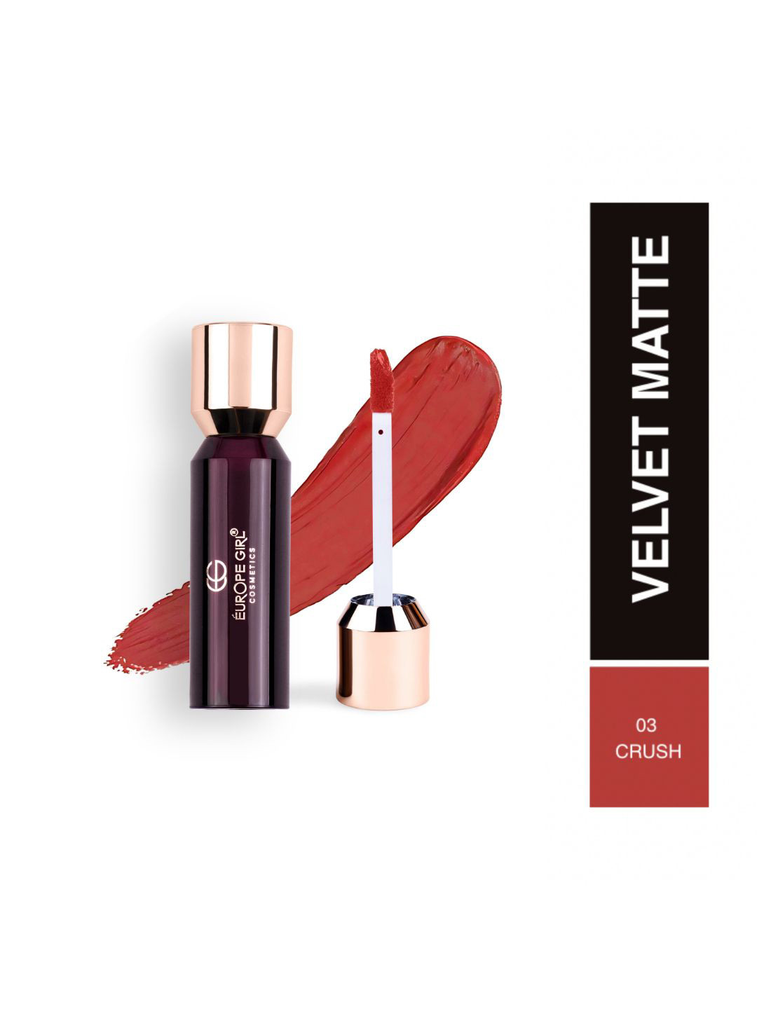 EUROPE GIRL Velvet Matte Liquid Lipstick- 3.5 g- Crush 03