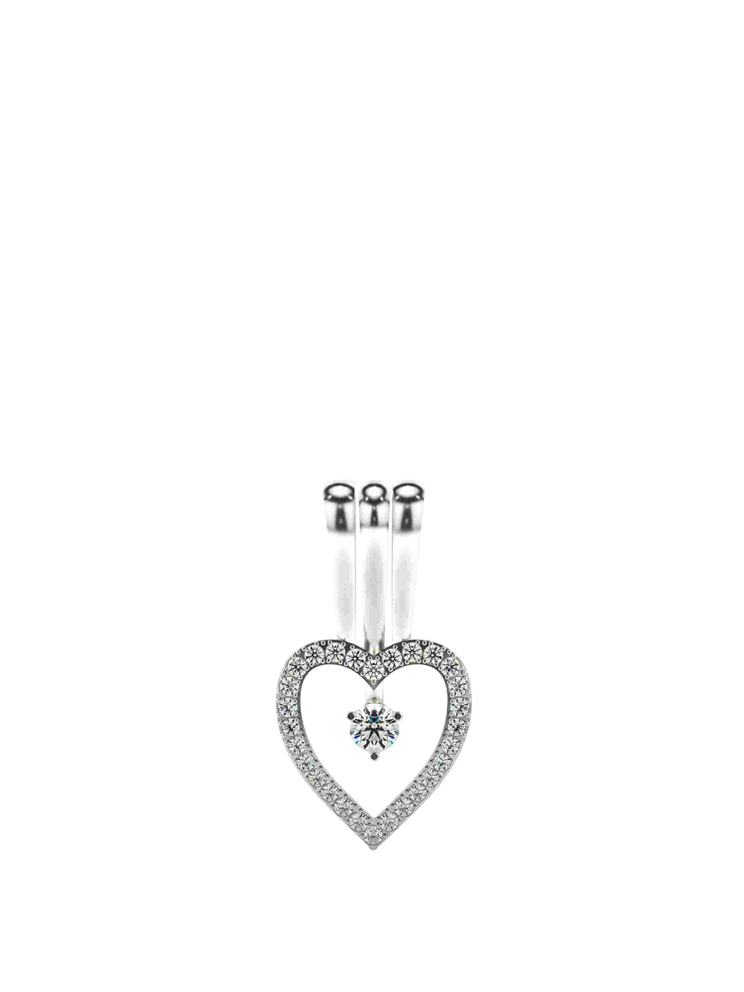 VALANOVA Women 18K Lab Grown Diamond 0.31 CTs Pendent 2.15 gm