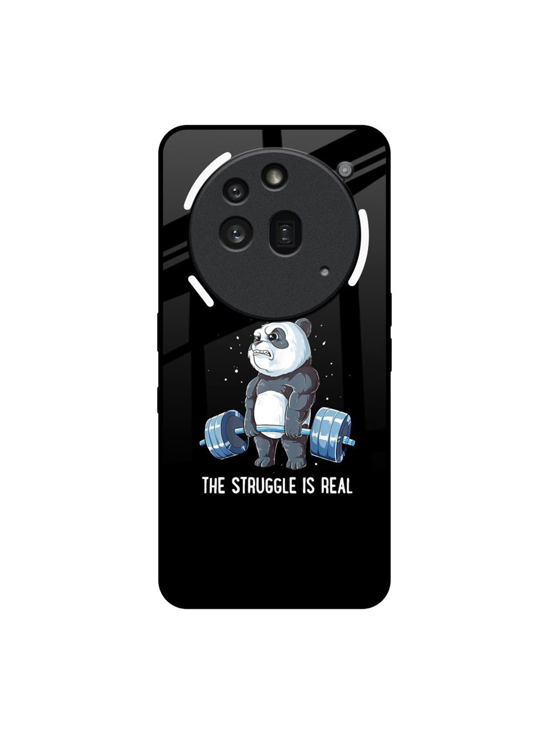 QRIOH Real Struggle Real Glass Nothing Phone 3a Pro Back Case Mobile Accessories