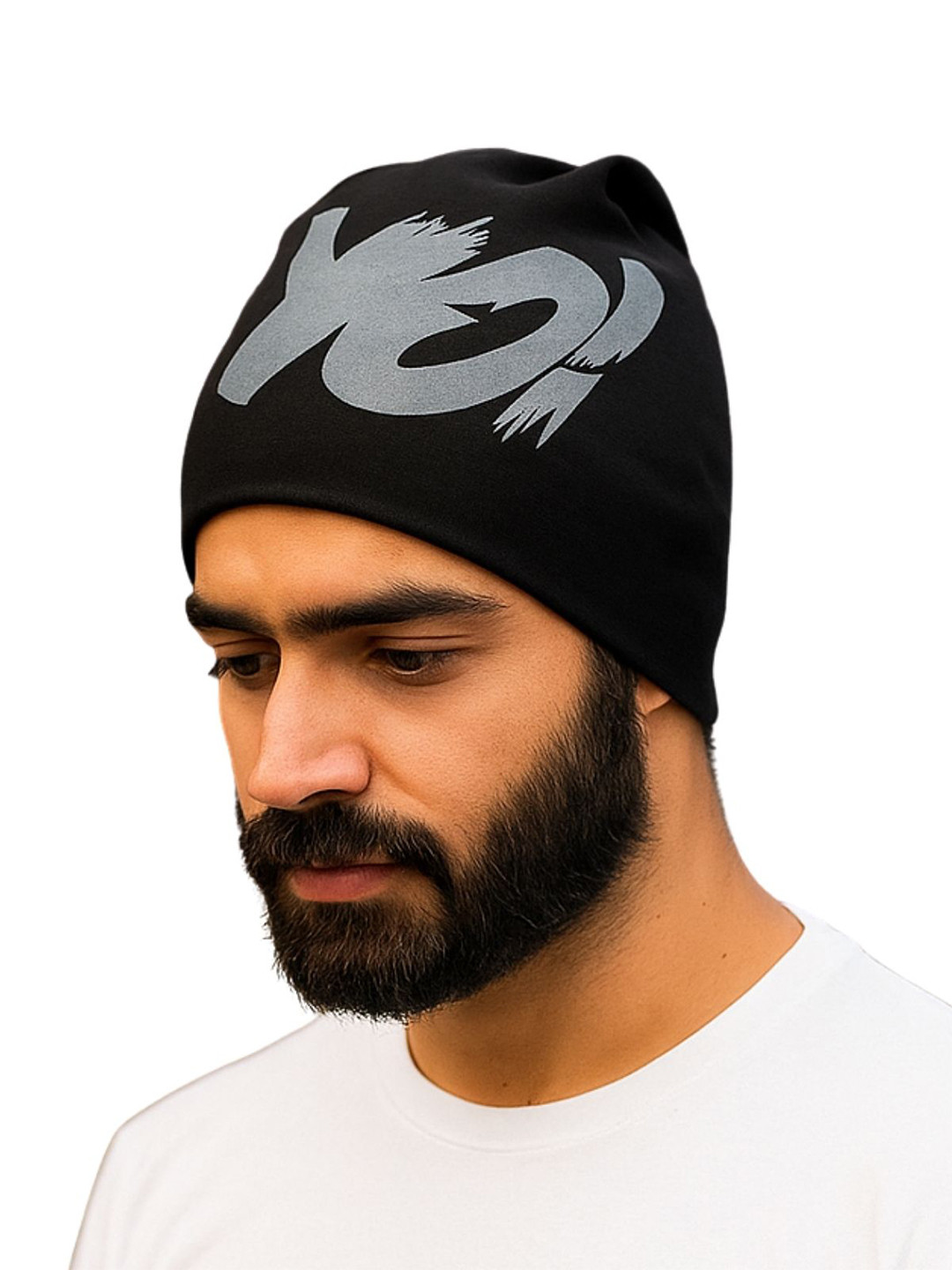 iSWEVEN Unisex Printed Cotton Beanie
