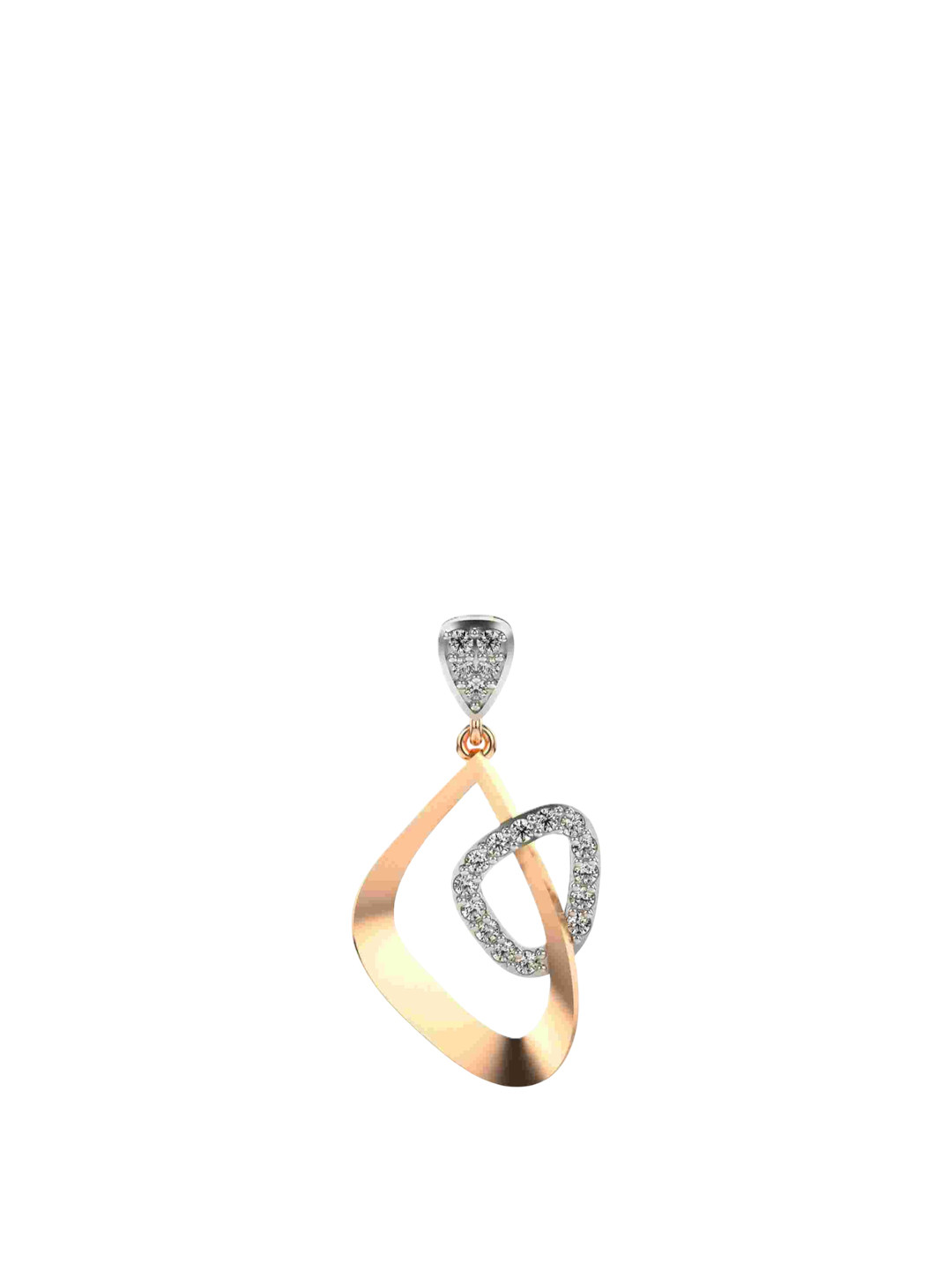 VALANOVA Women 14K Rose Gold Diamond Pendant