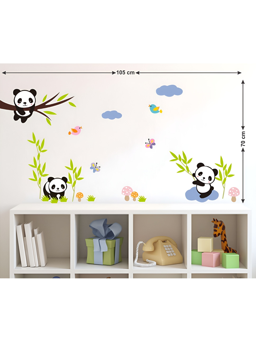 LANSTICK Green & White Splash-Proof Eco-Friendly Wallpaper