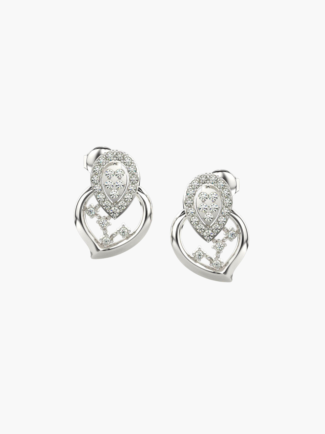 VALANOVA 14K White Gold 0.47Ct Lab Grown Diamond Earring