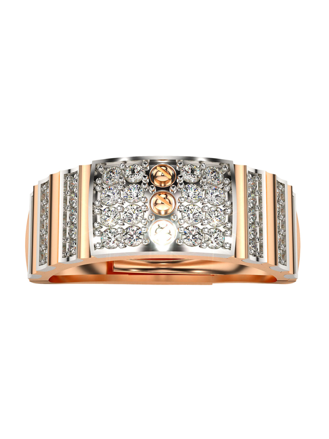 VALANOVA Rose Gold Plated Sterling Silver 0.53Ct Lab Grown Diamond Ring