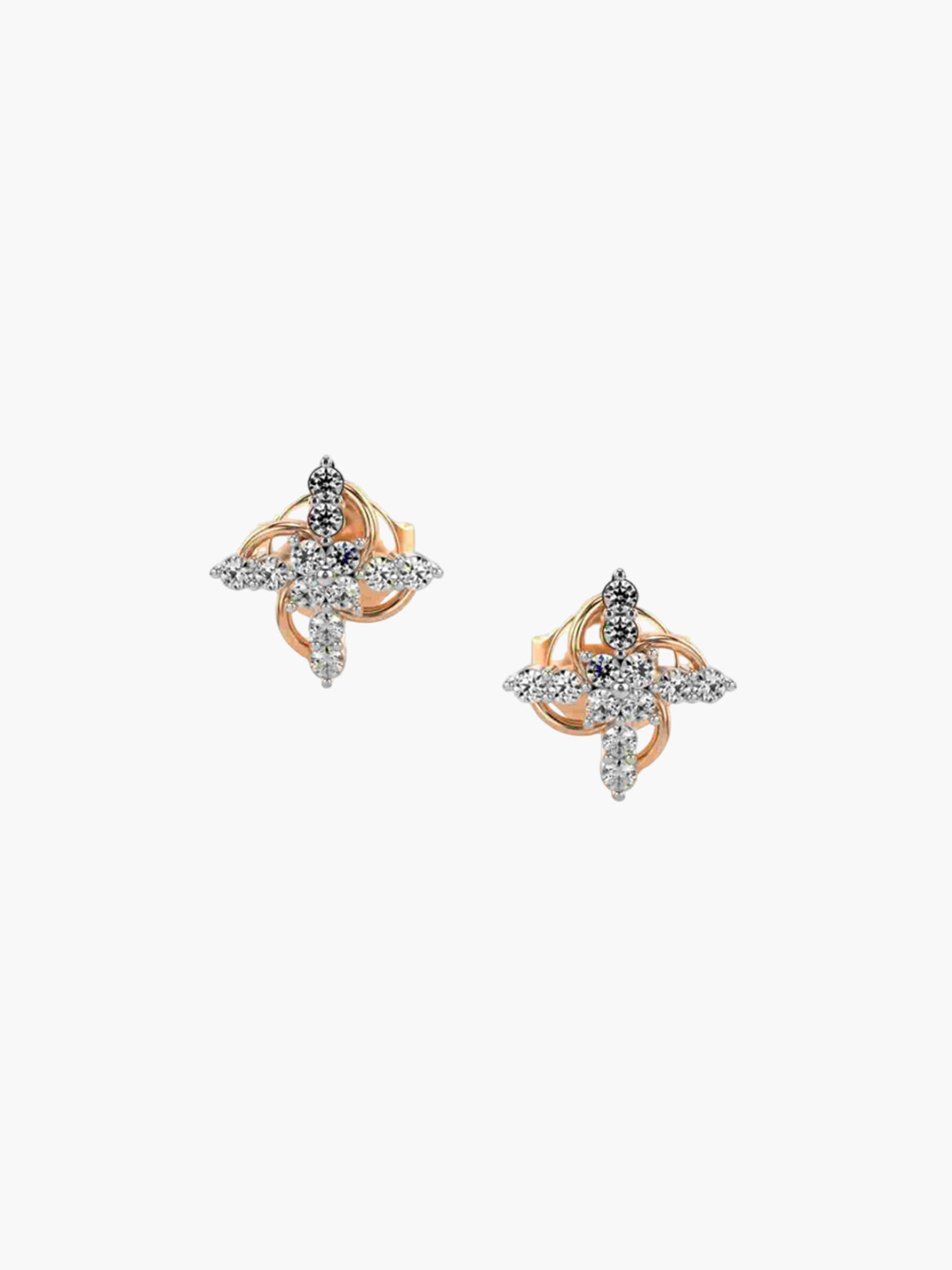 VALANOVA 14K Rose Gold 0.18 Ct Lab Grown Diamond Earrings