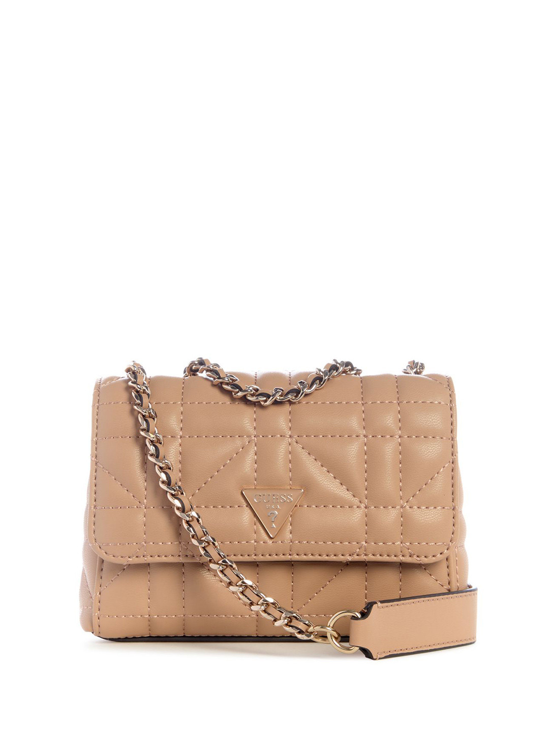 GUESS Women Edita Solid Crossbody Quilted Sling Bag