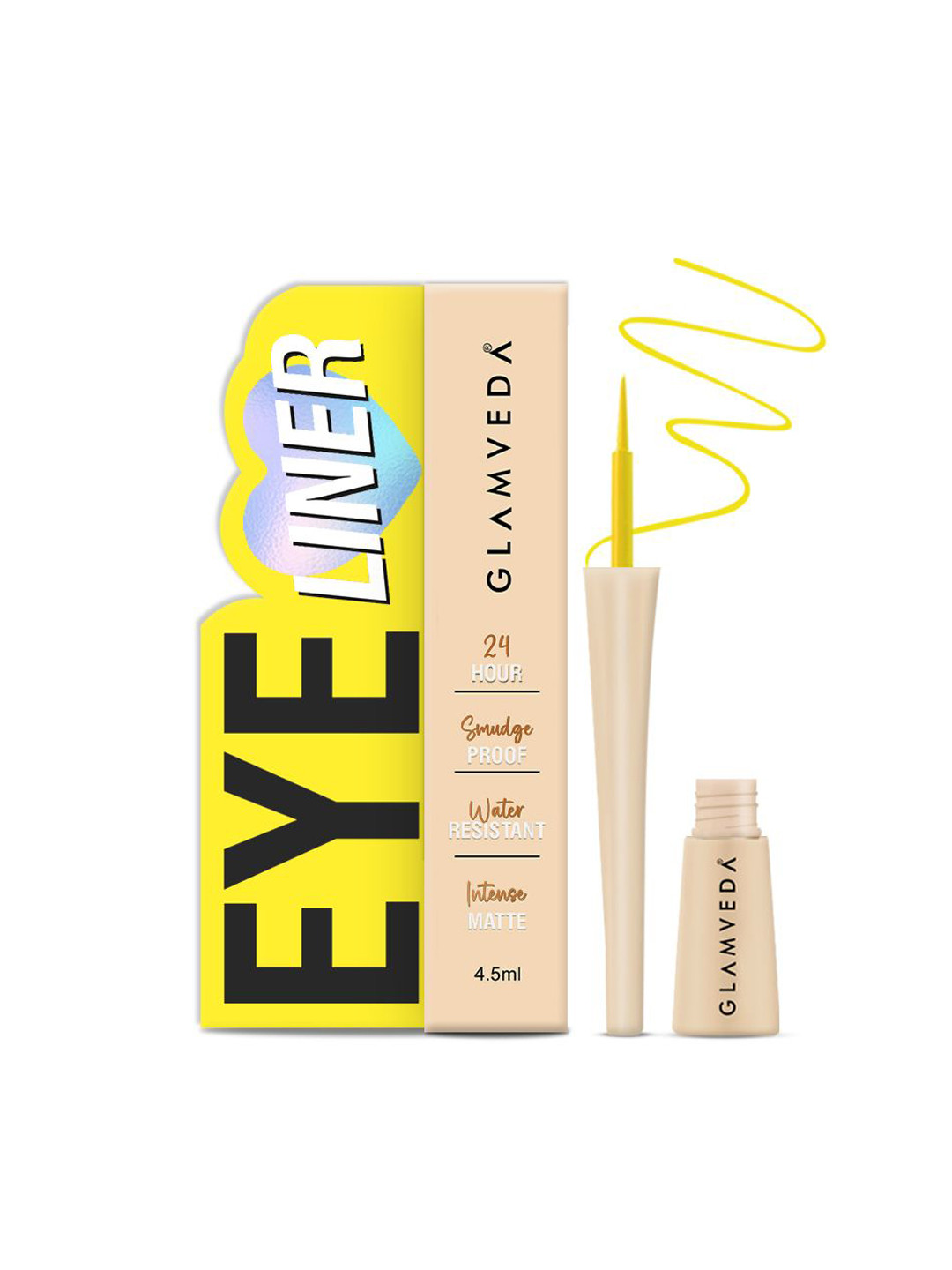 GLAMVEDA Smudge Proof & Waterproof Matte Liquid Eyeliner- 4.5 ml- Yellow