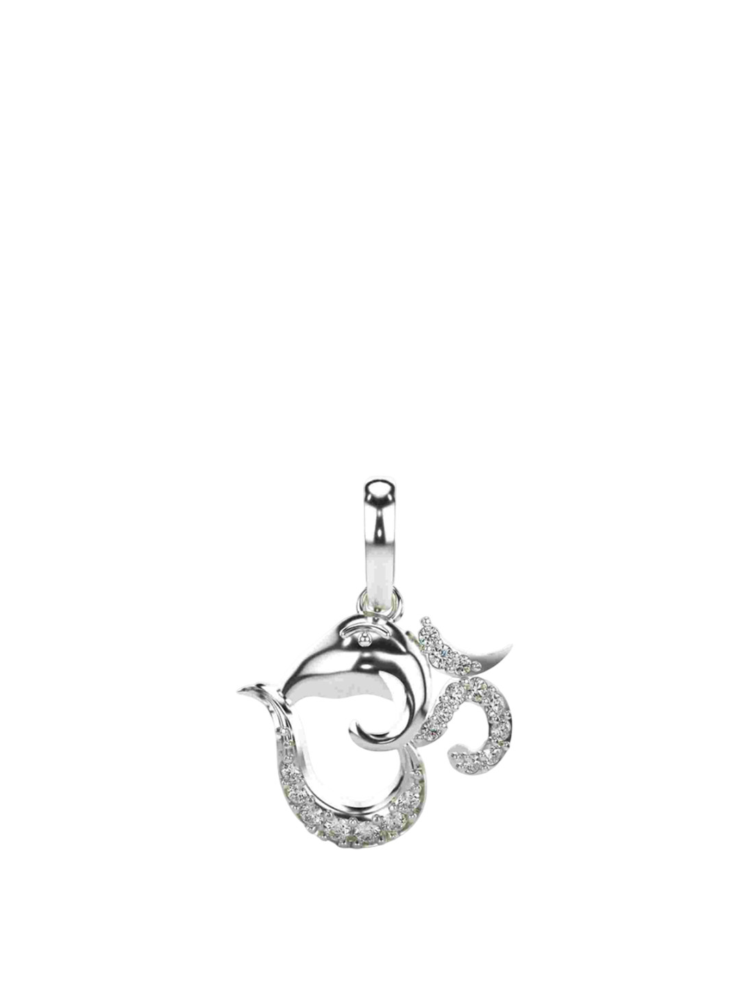 VALANOVA 14K White Gold Plated 0.13 Ct Lab Grown Diamond Pendant