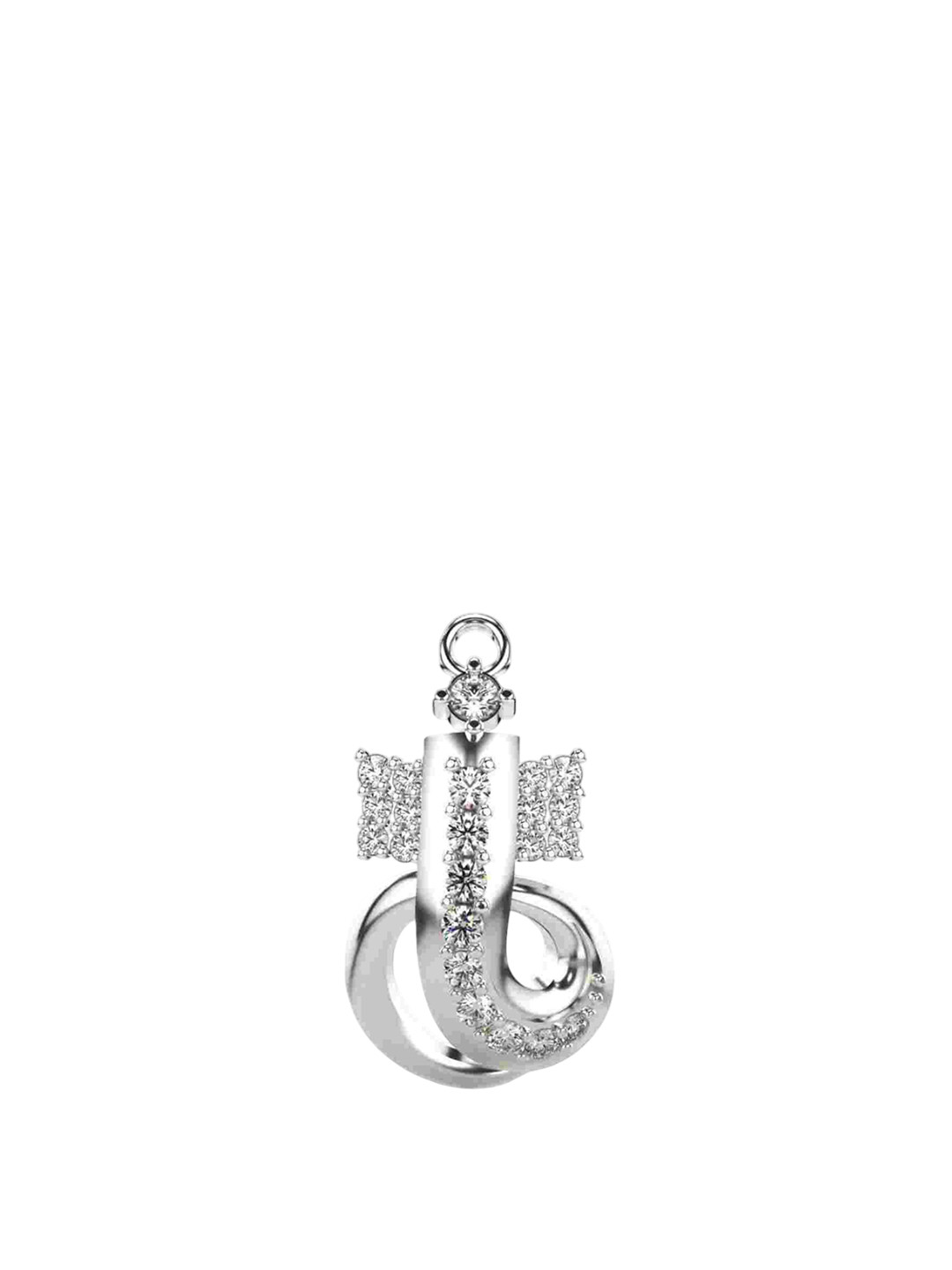 VALANOVA 14K White Gold Plated 0.19Ct Lab Grown Diamond Pendant