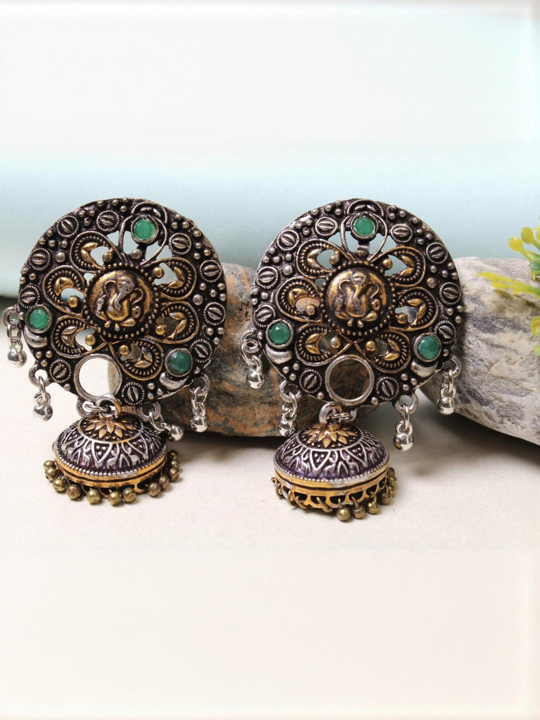 FASHION EMPIRE Women Ganesh Temple Jhumkas Earrings