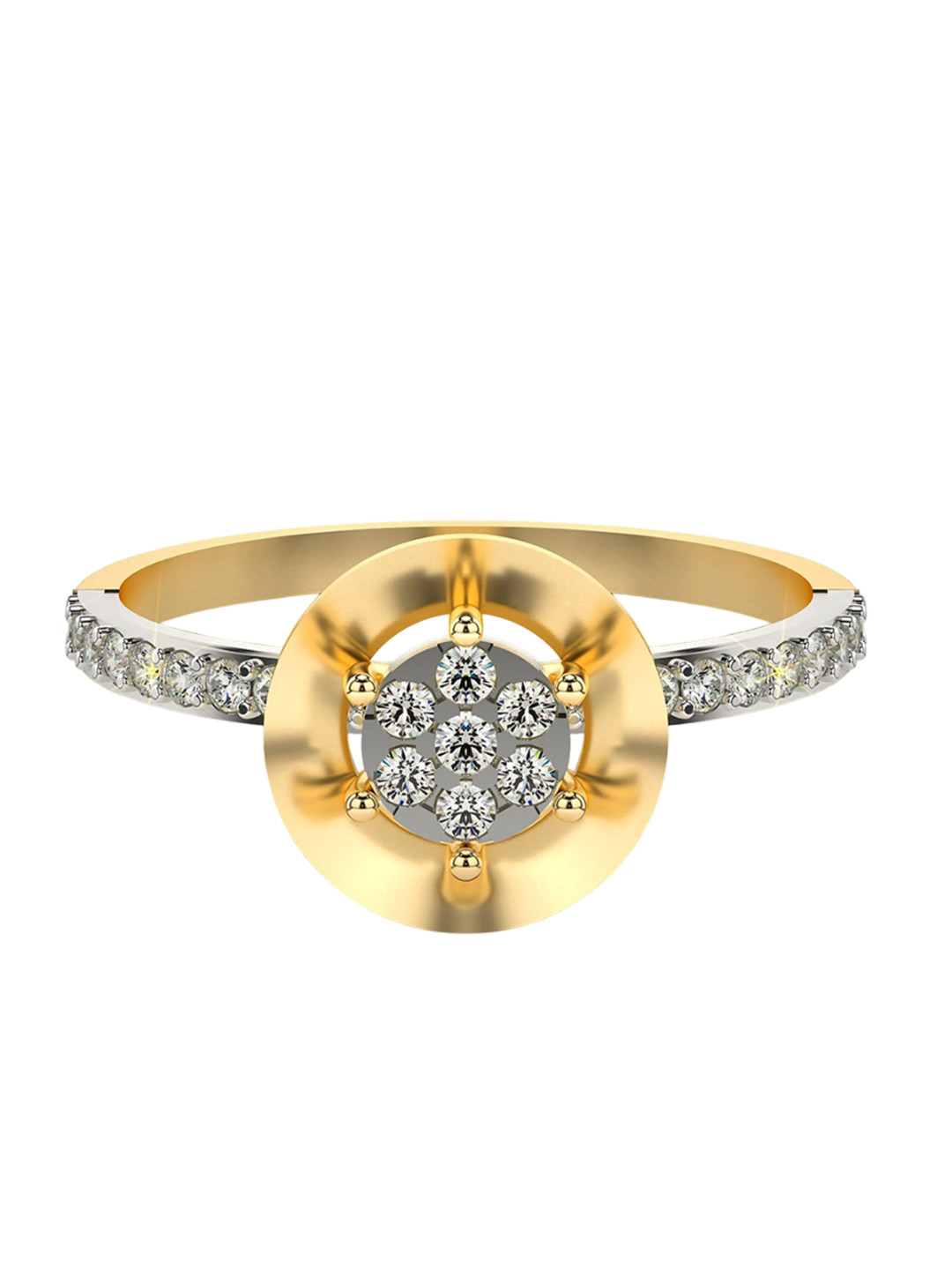 VALANOVA Sterling Silver Yellow Gold Plated 0.28Ct Lab Grown Diamond Ring