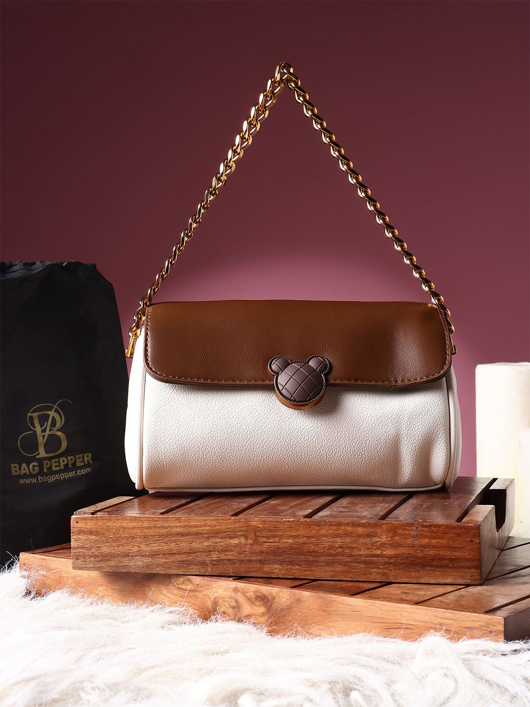 Bag Pepper Women Colourblocked Bowling Shoulder Bag