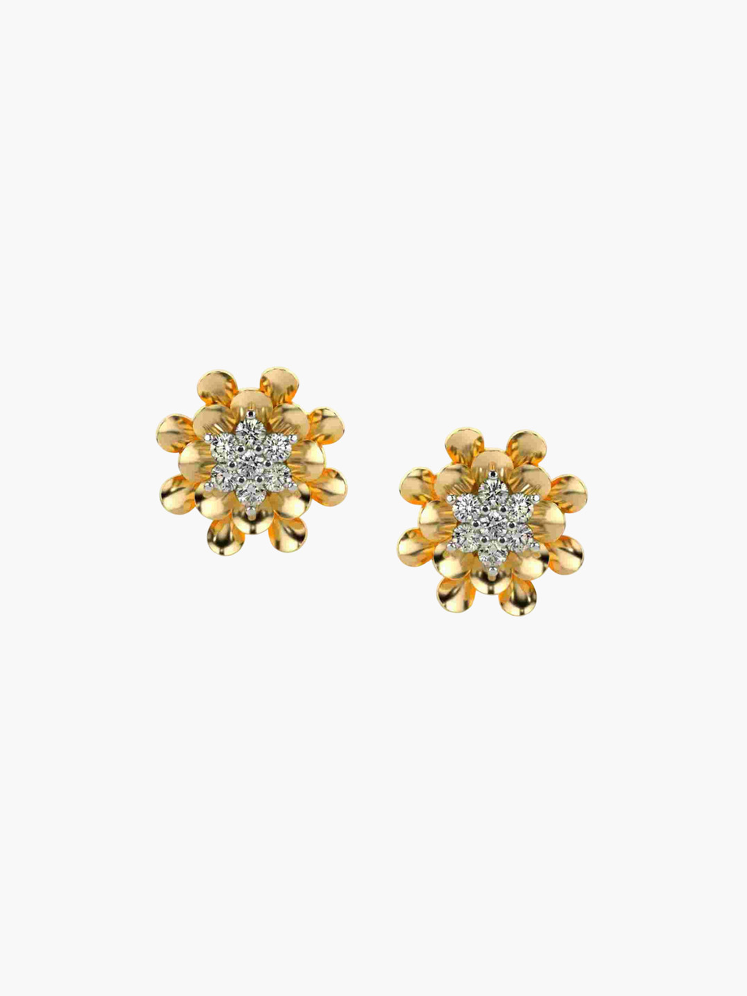 VALANOVA 1K Yellow Gold 0.57 Ct Lab Grown Diamond Earring