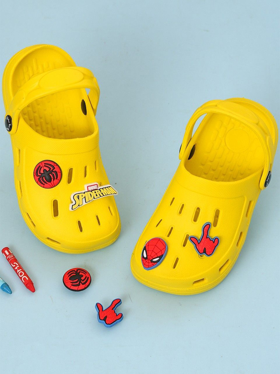 Disney By Yellow Bee Boys Self-Designed Spider-Man Clogs