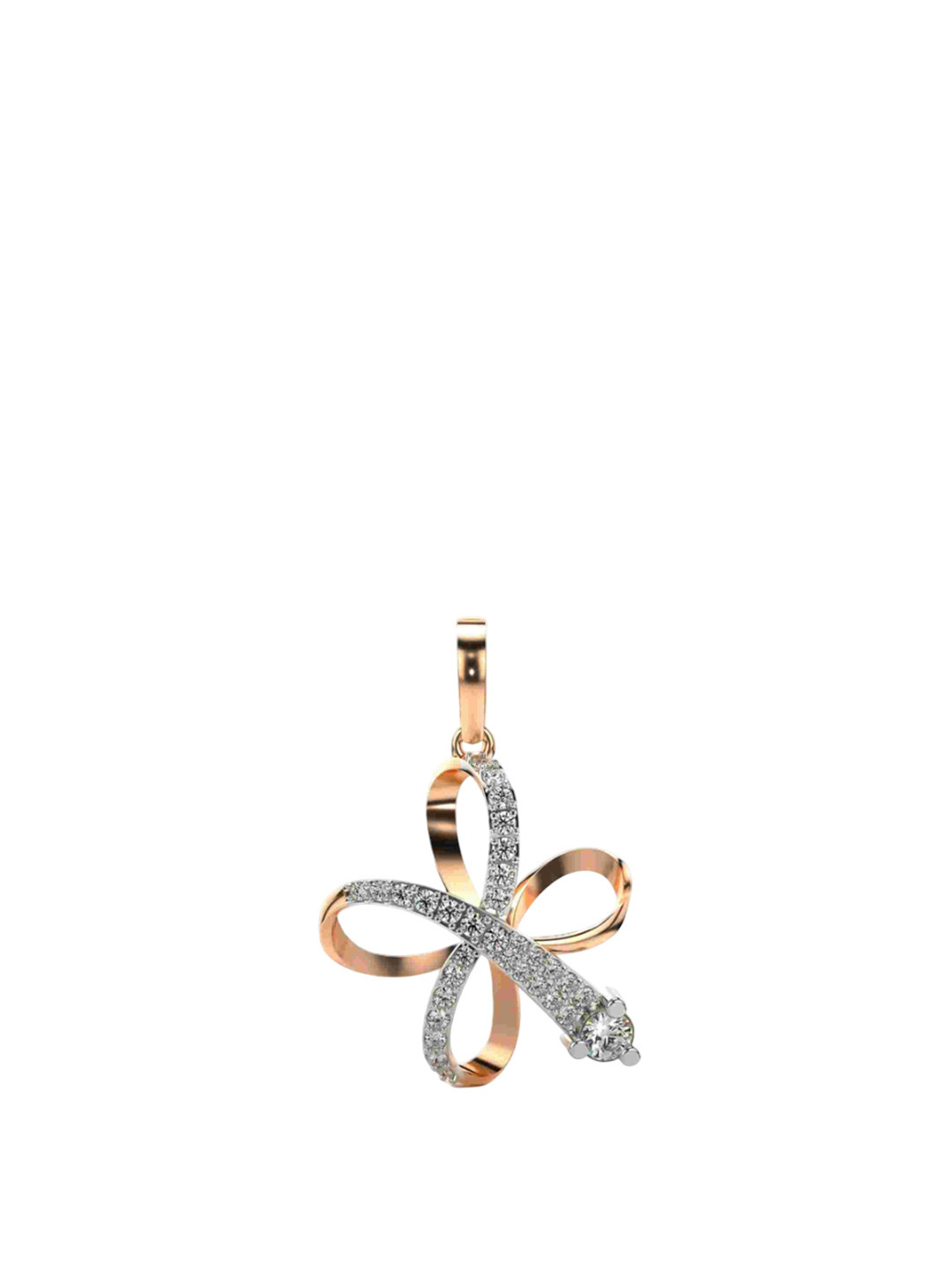 VALANOVA Women Hallmarked 14K Rose Gold & Certified Lab Grown Diamond 0.51cts Pendant