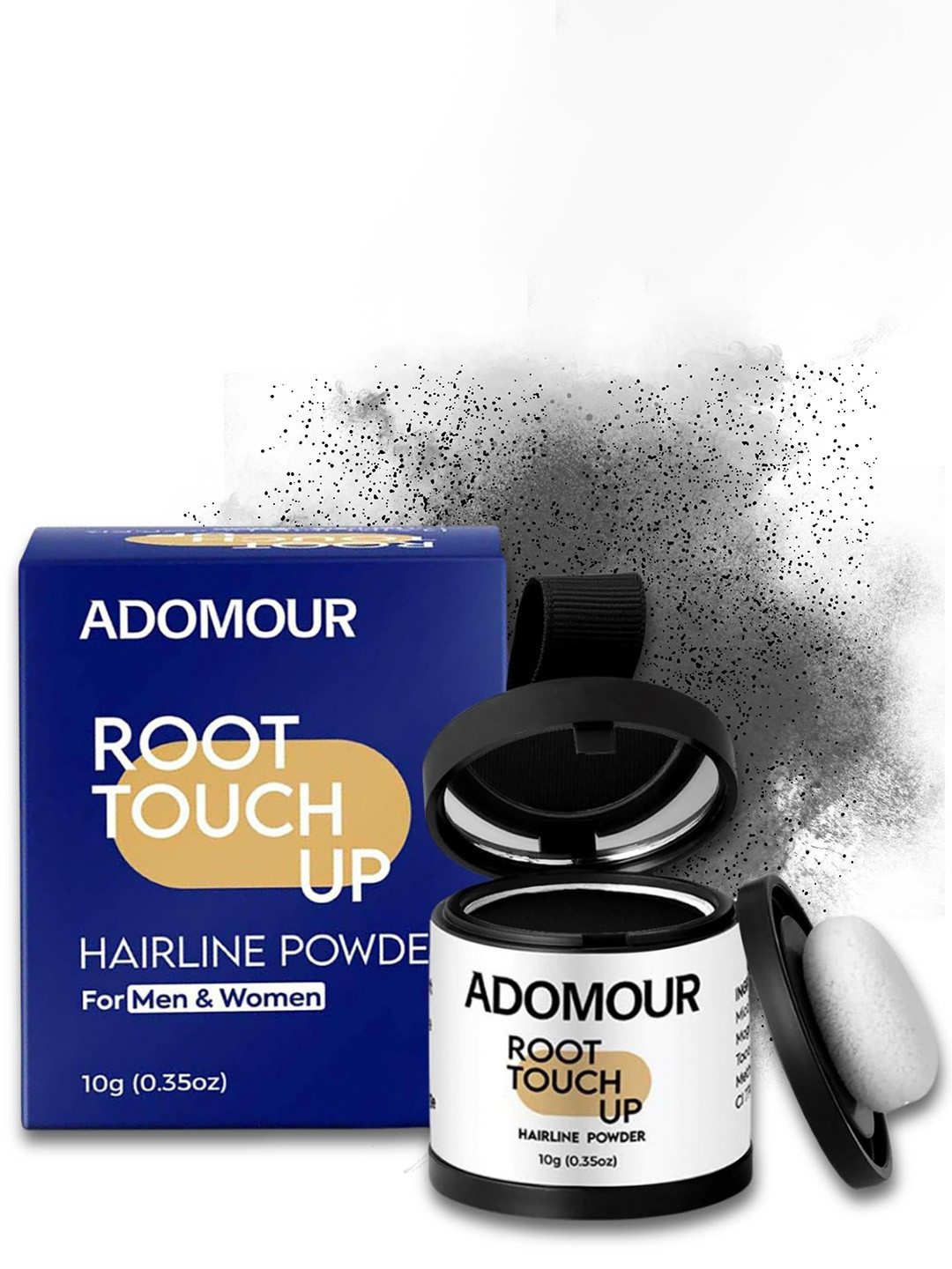 ADOMOUR Root Touchup Powder- 10 g- Black
