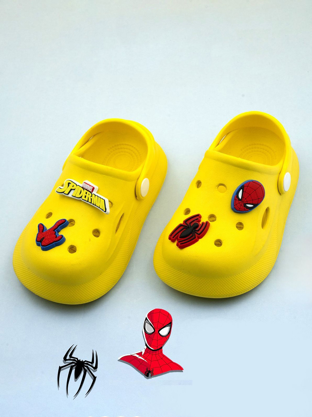 Disney By Yellow Bee Boys Spider-Man Self Design Clogs