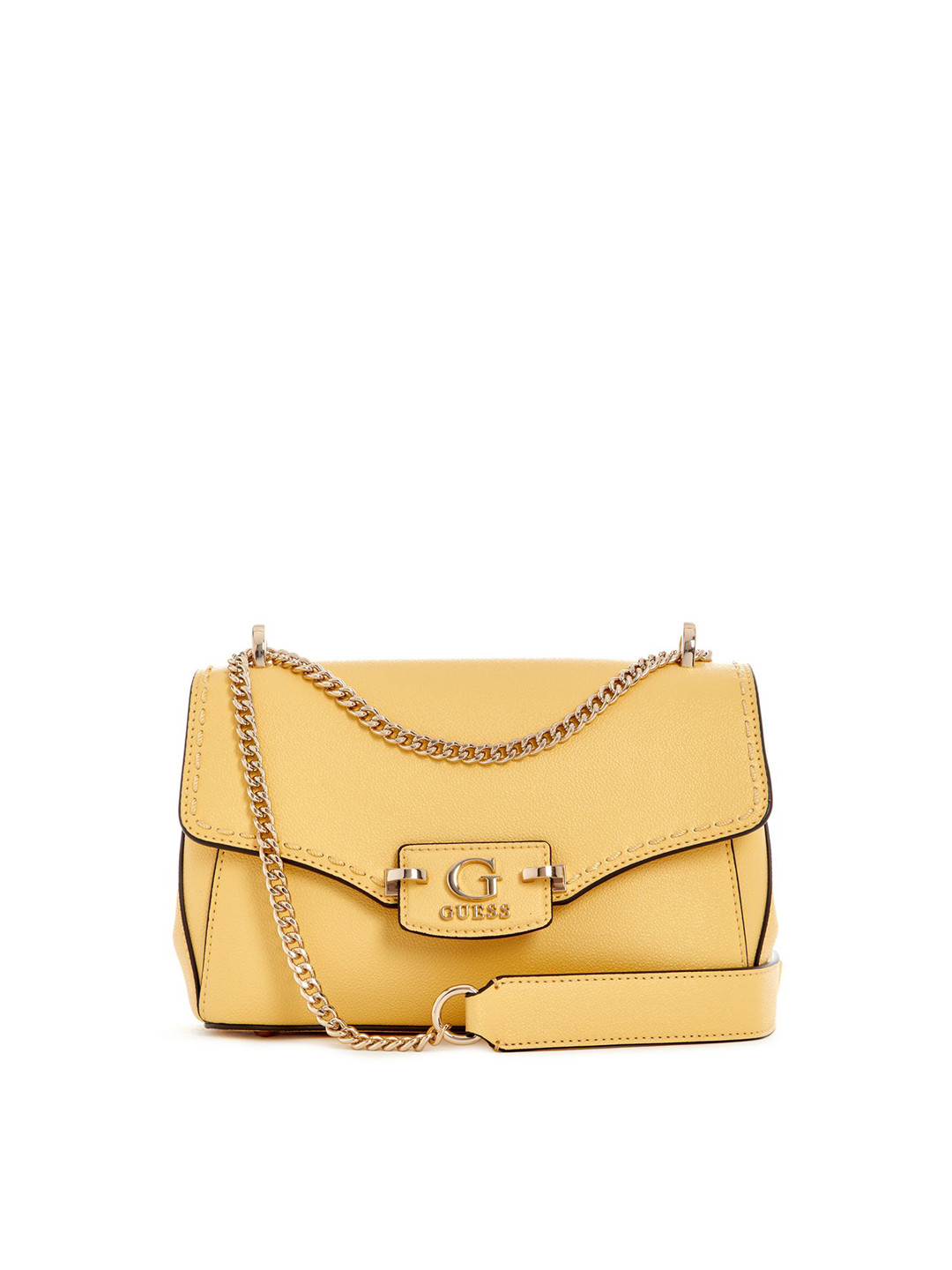 GUESS Women Nastra Convertible Flap Solid Crossbody Sling Bag