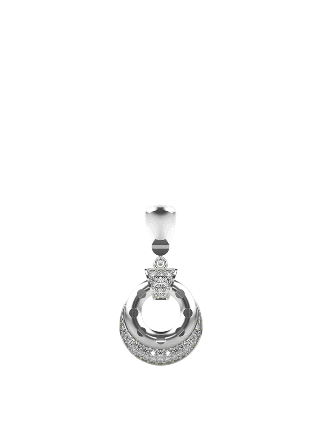 VALANOVA Women Hallmarked 14K White Gold & Certified Lab Grown Diamond 0.23cts Pendant
