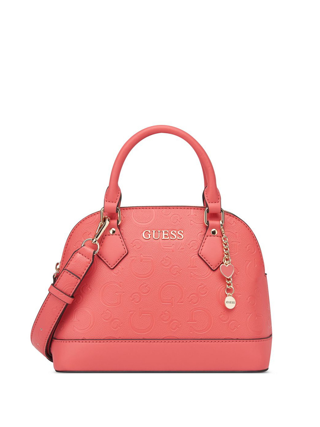 GUESS Women Lexy Textured Crossbody Embellished Satchel Bag