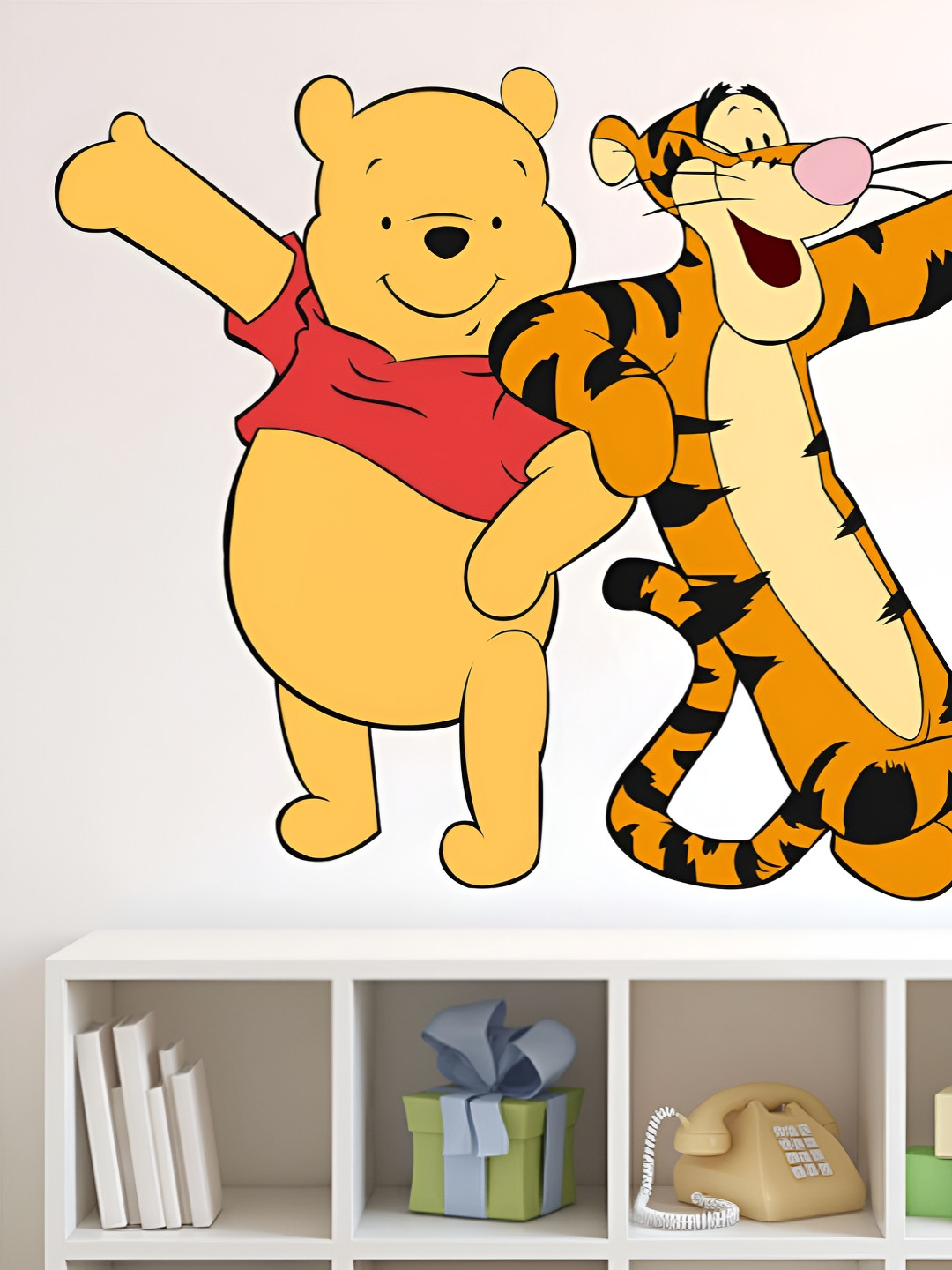 LANSTICK Yellow & Red Splash-Proof Eco-Friendly Cartoon Wallpaper