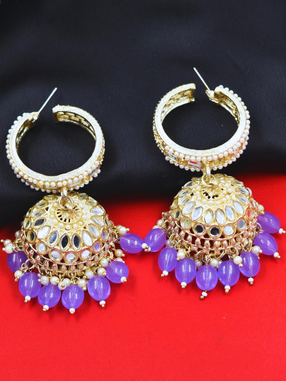 J & C Fashion Arena Artificial Stones & Beads Studded Classic Chandbalis Earrings