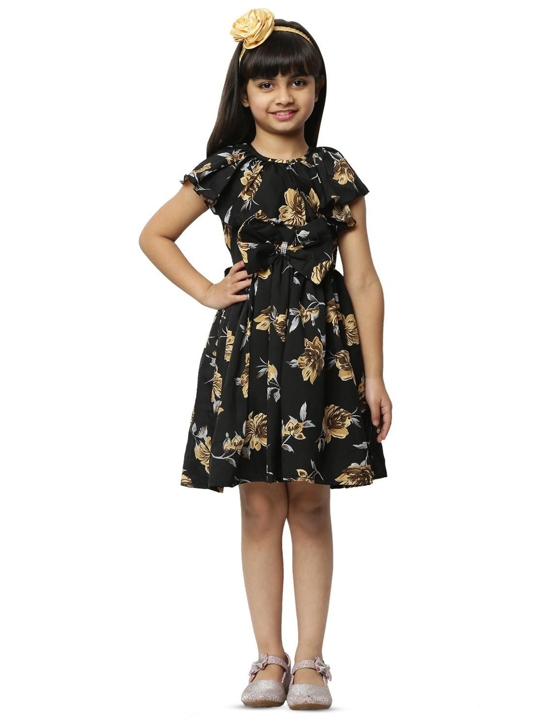 Wow Princess Girls Floral Printed Casual Dress