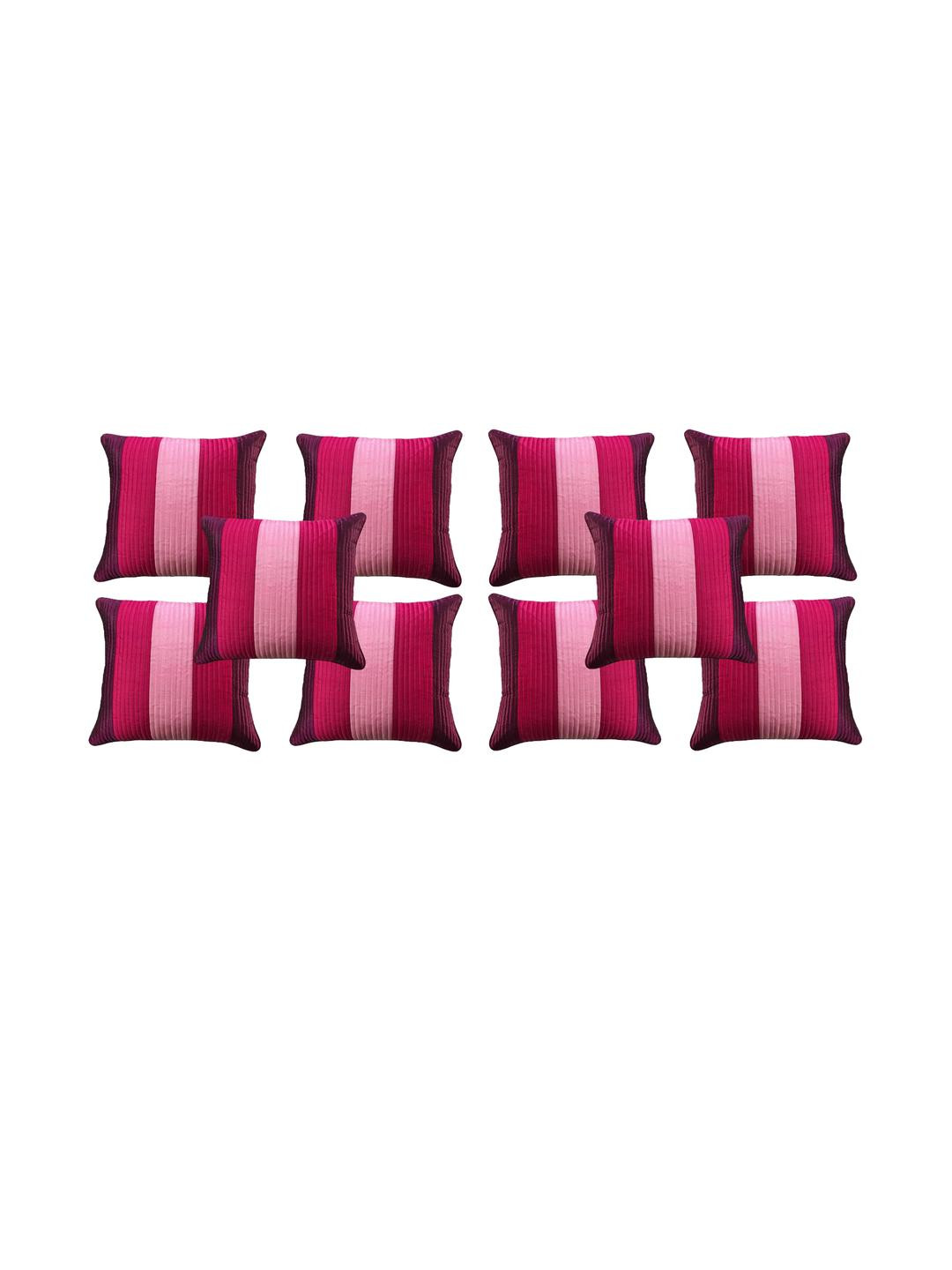 India Furnish Pink Silk Square Cushion Cover