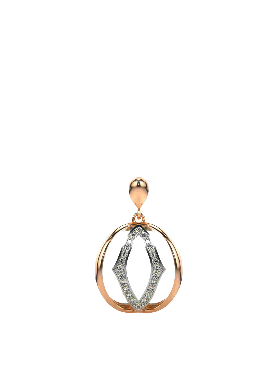 VALANOVA Women Hallmarked 14K Lab Grown Rose Gold Pendant