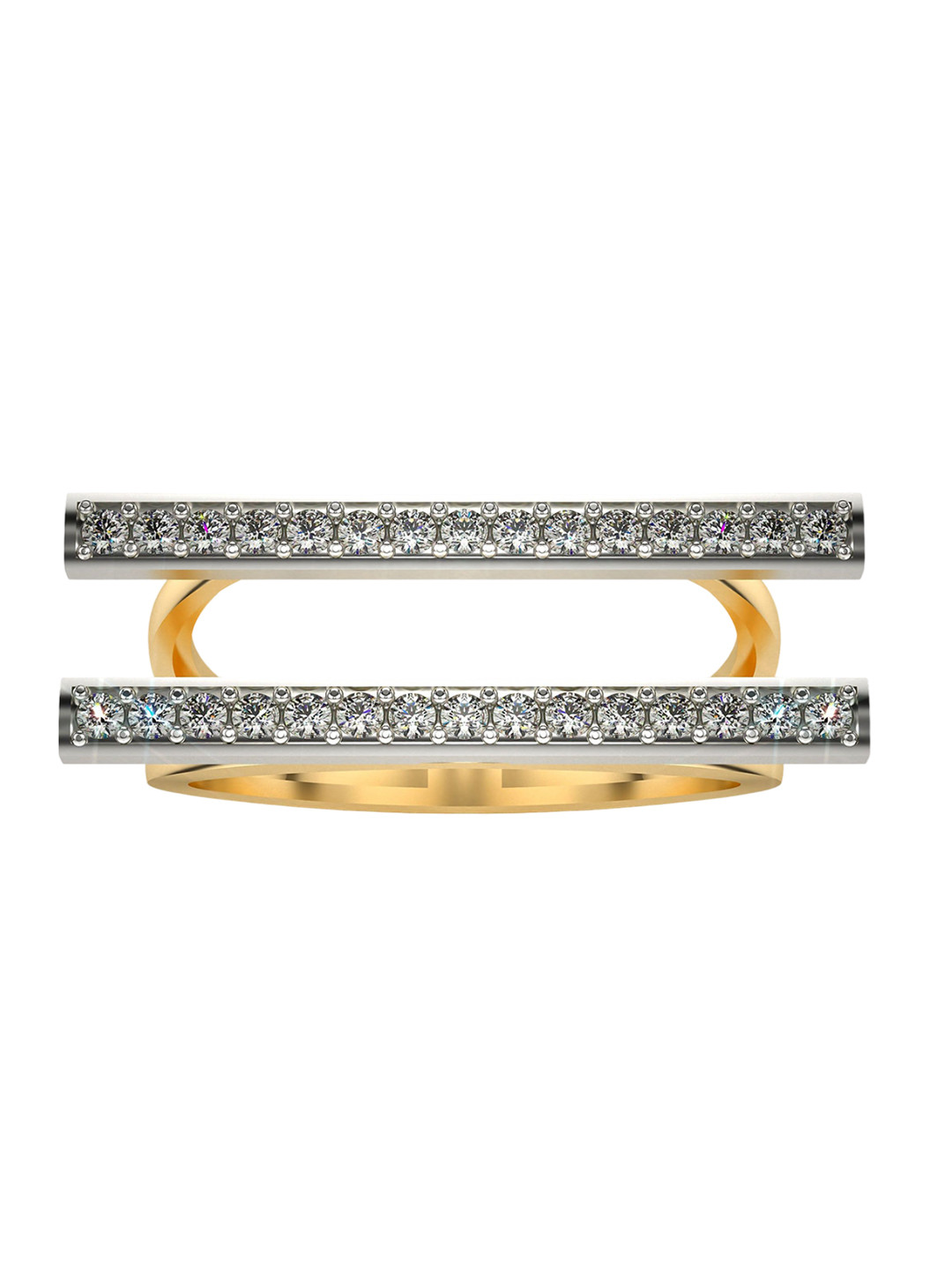 VALANOVA Yellow Gold Plated Sterling Silver 0.36Ct Lab Grown Diamond Ring