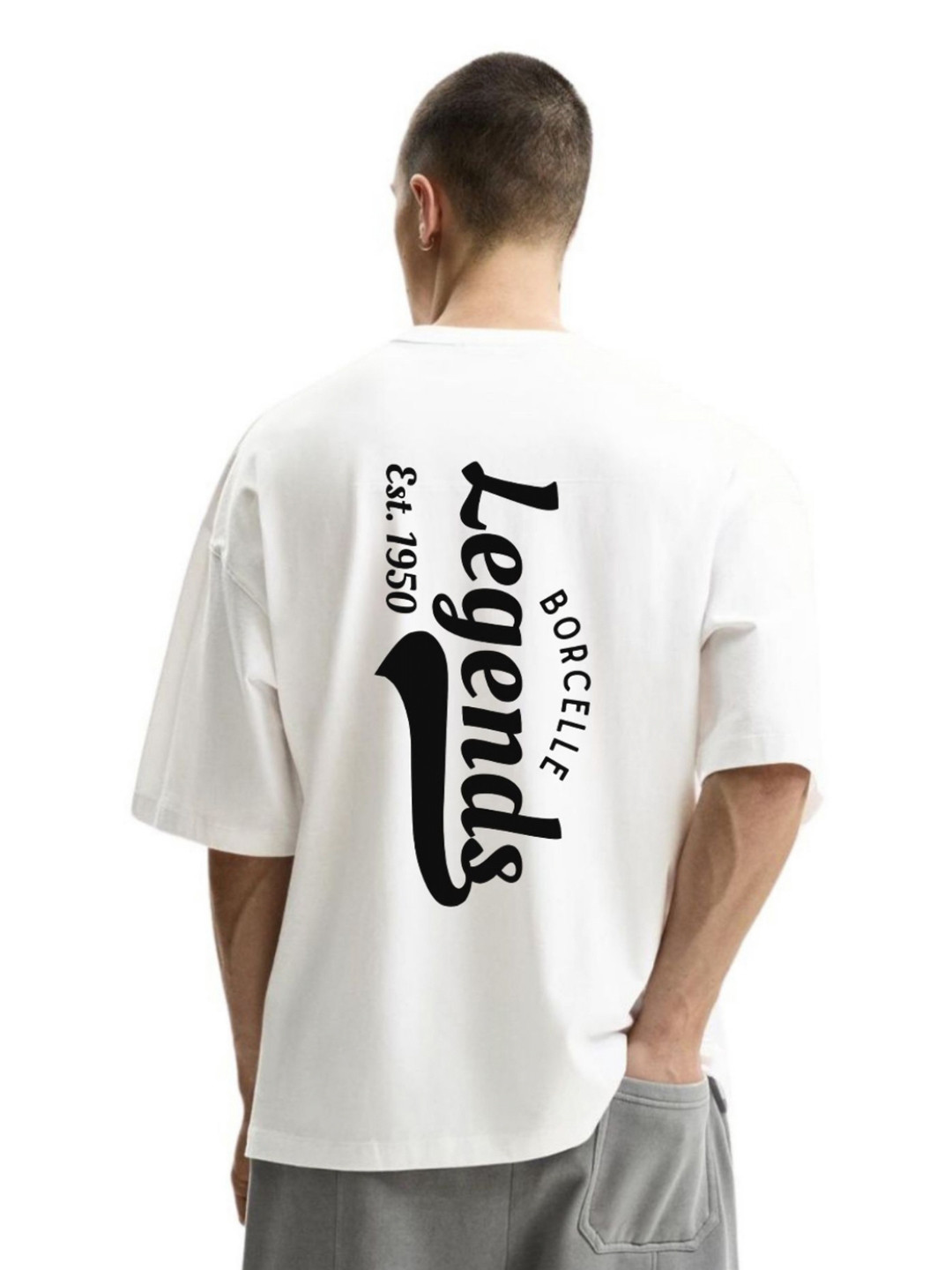 Borcelle Legends Typography Oversized Cotton T-shirt