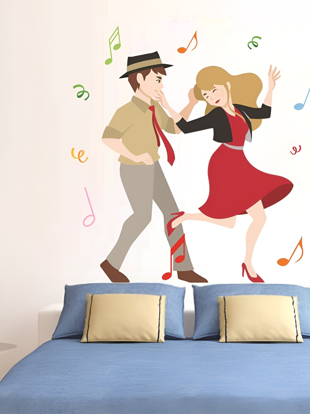 LANSTICK Red & Grey Splash-Proof Eco-Friendly Wallpaper