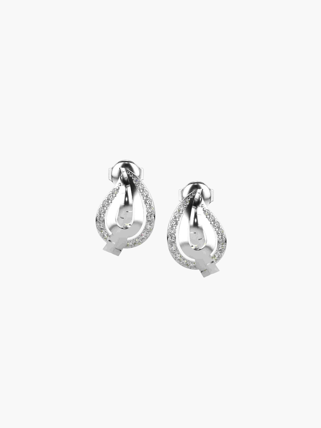 VALANOVA 14K White Gold Certified 0.44Ct Lab Grown Diamond Earrings