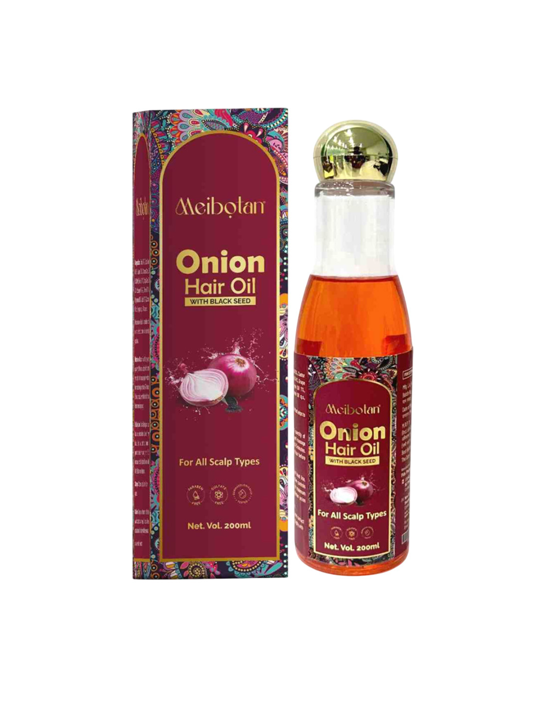 Meibotan Onion Hair Oil With Blackseed- 200 ml